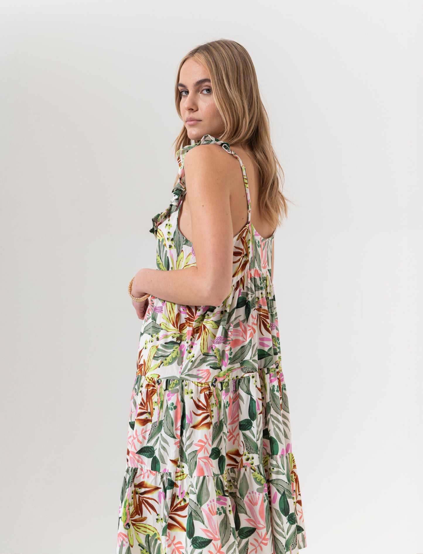 Vestito corto con rouches da donna - var 1
