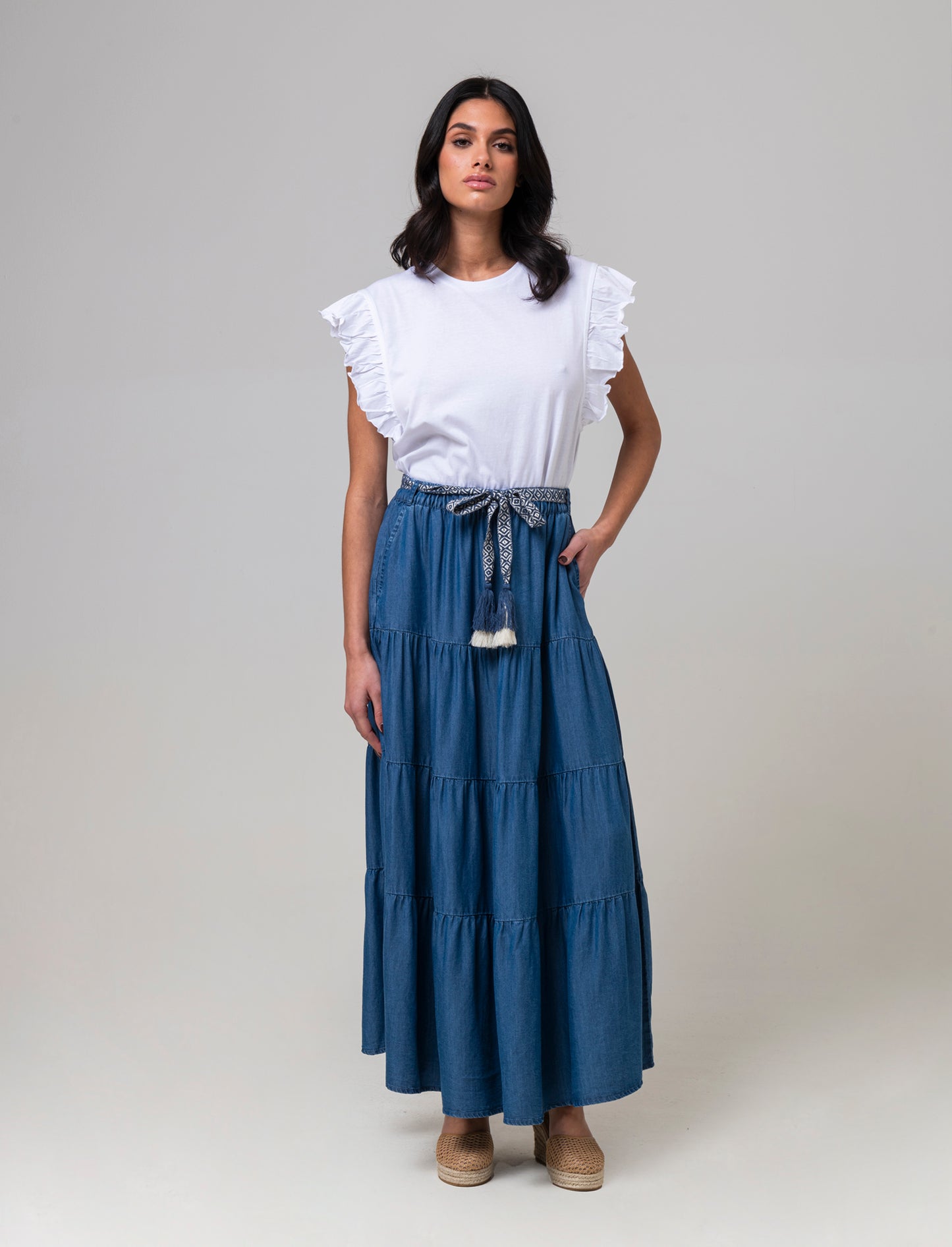 Gonna lunga da donna - DENIM SCURO