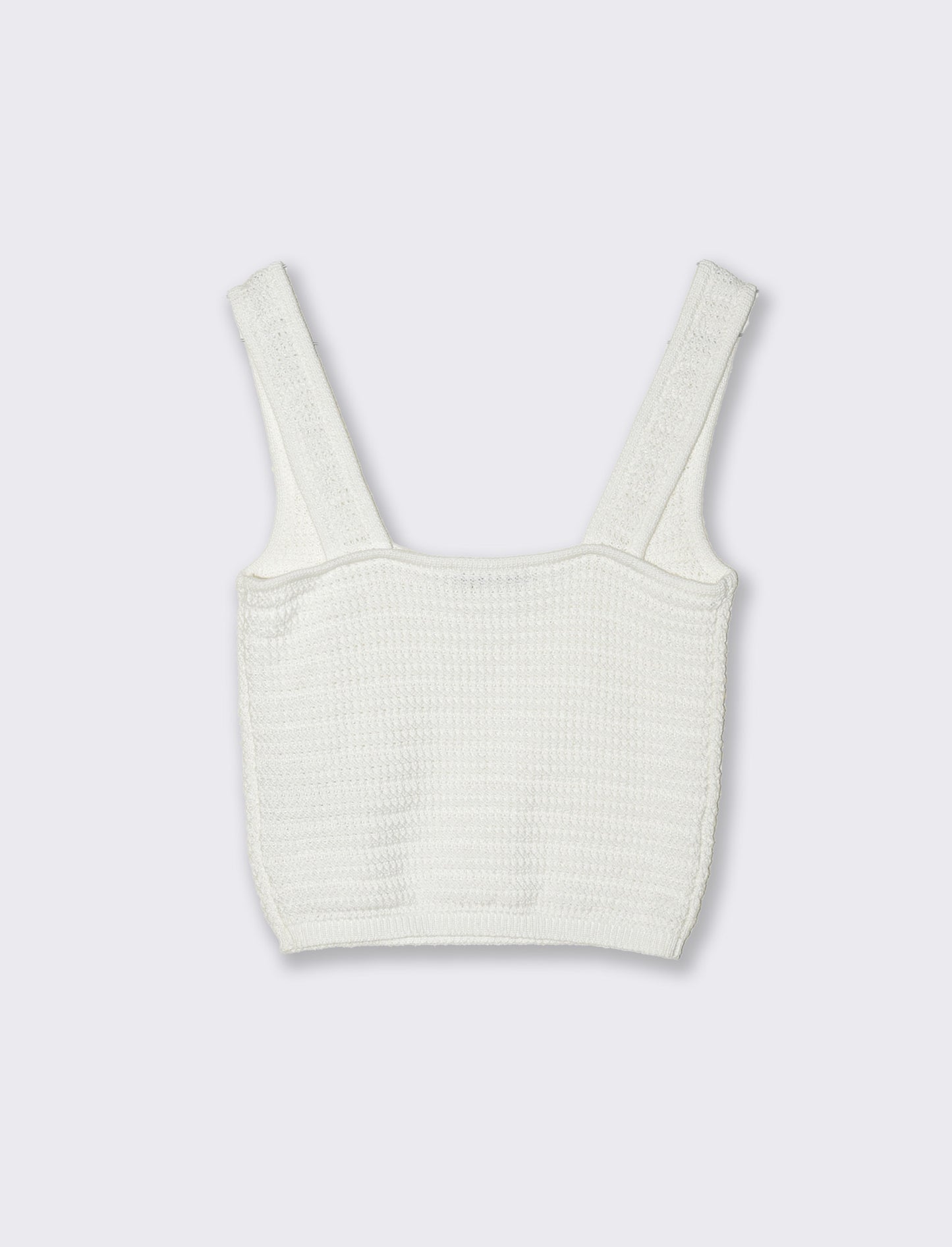 Top crochet da donna - Avorio