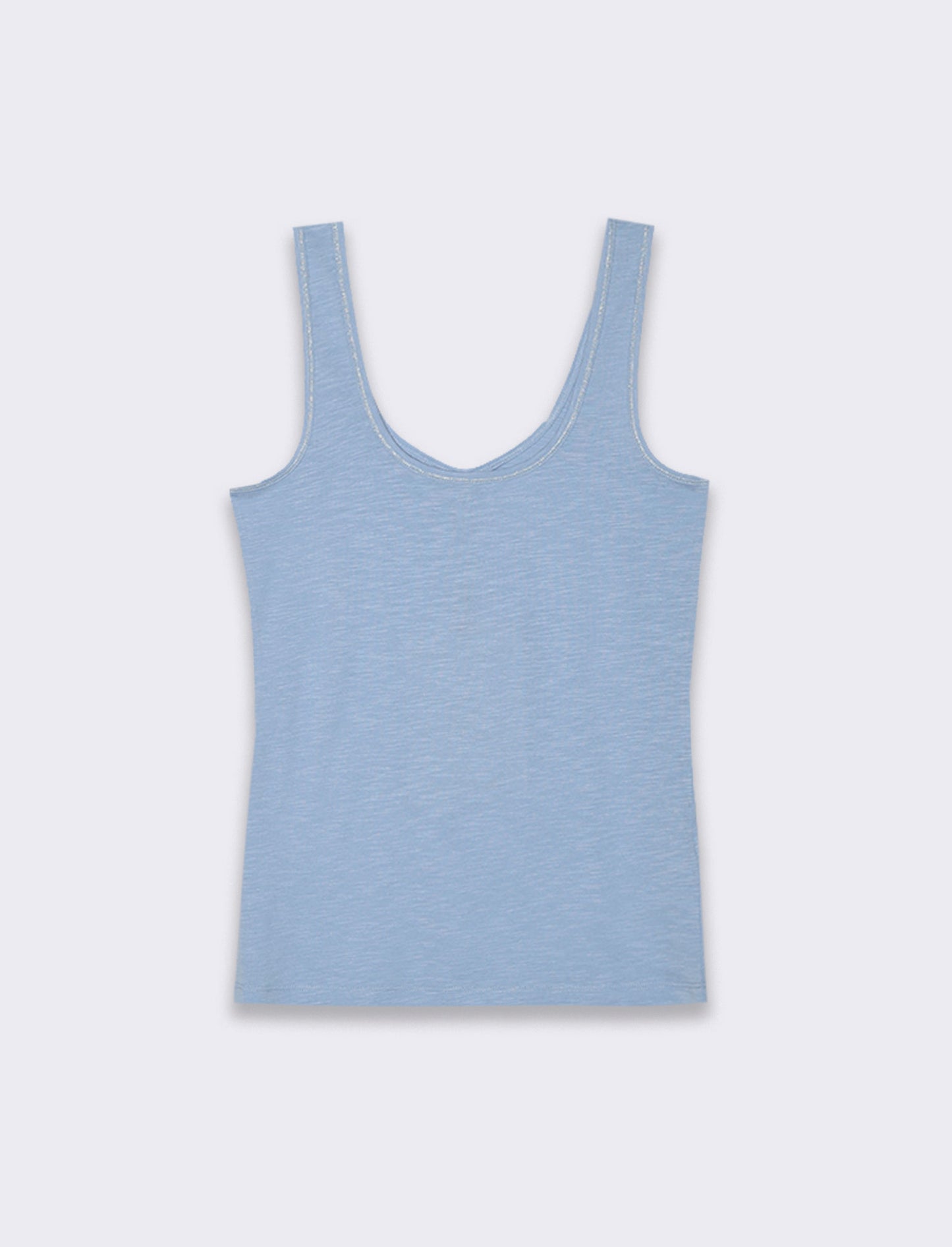 Top con passamaneria da donna - Blu chiaro