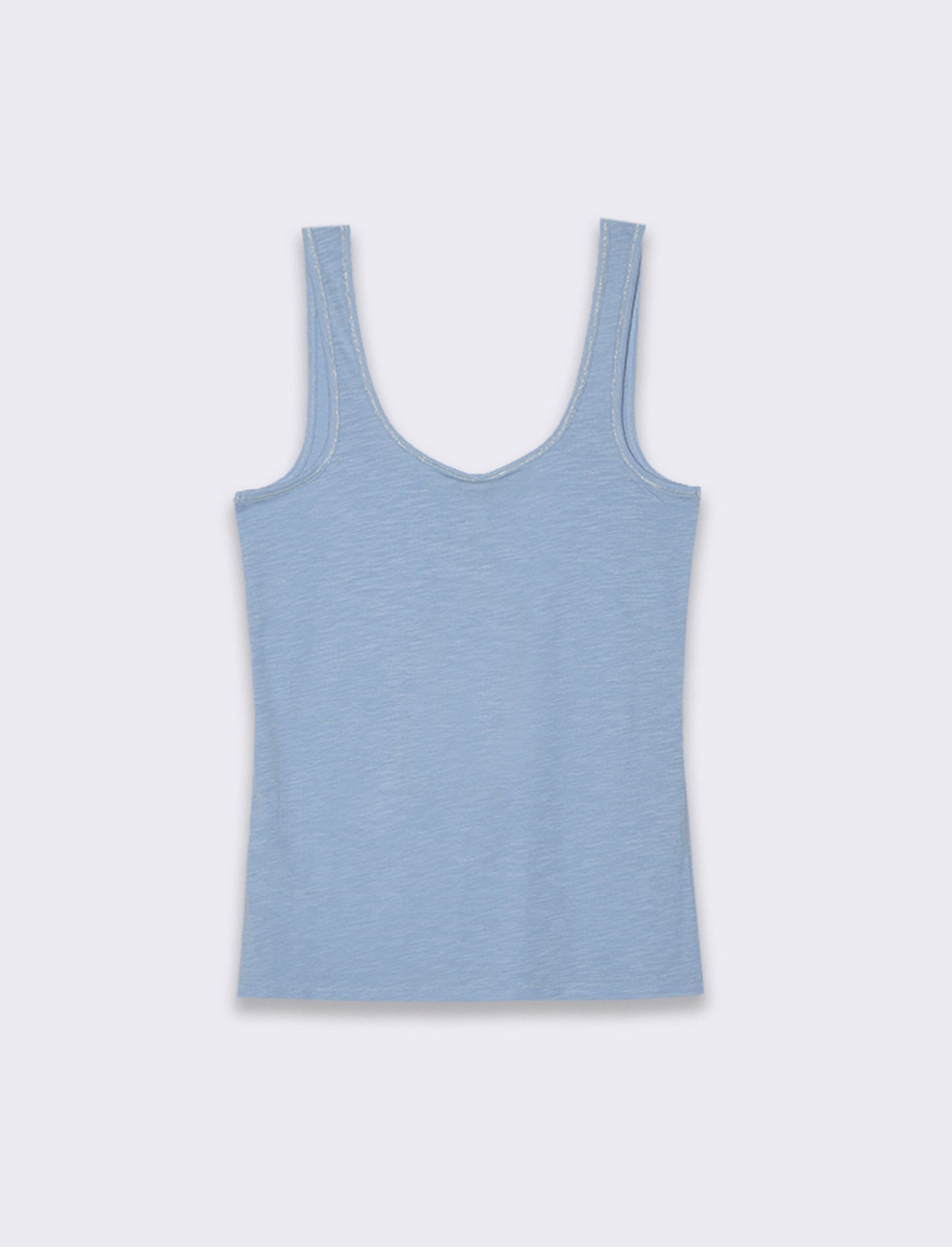 Top con passamaneria da donna - Blu chiaro