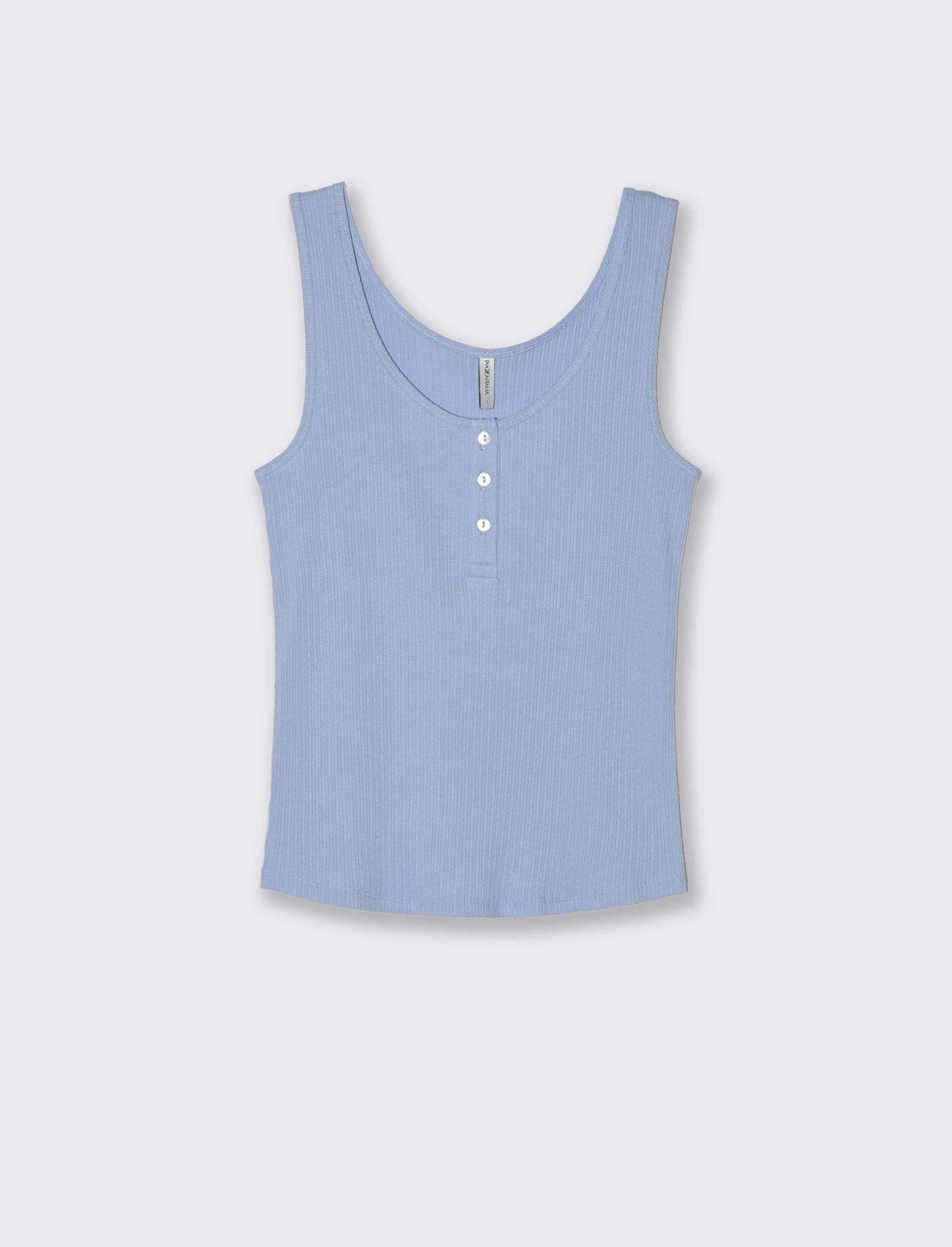 Top con scollo serafino da donna - Blu chiaro