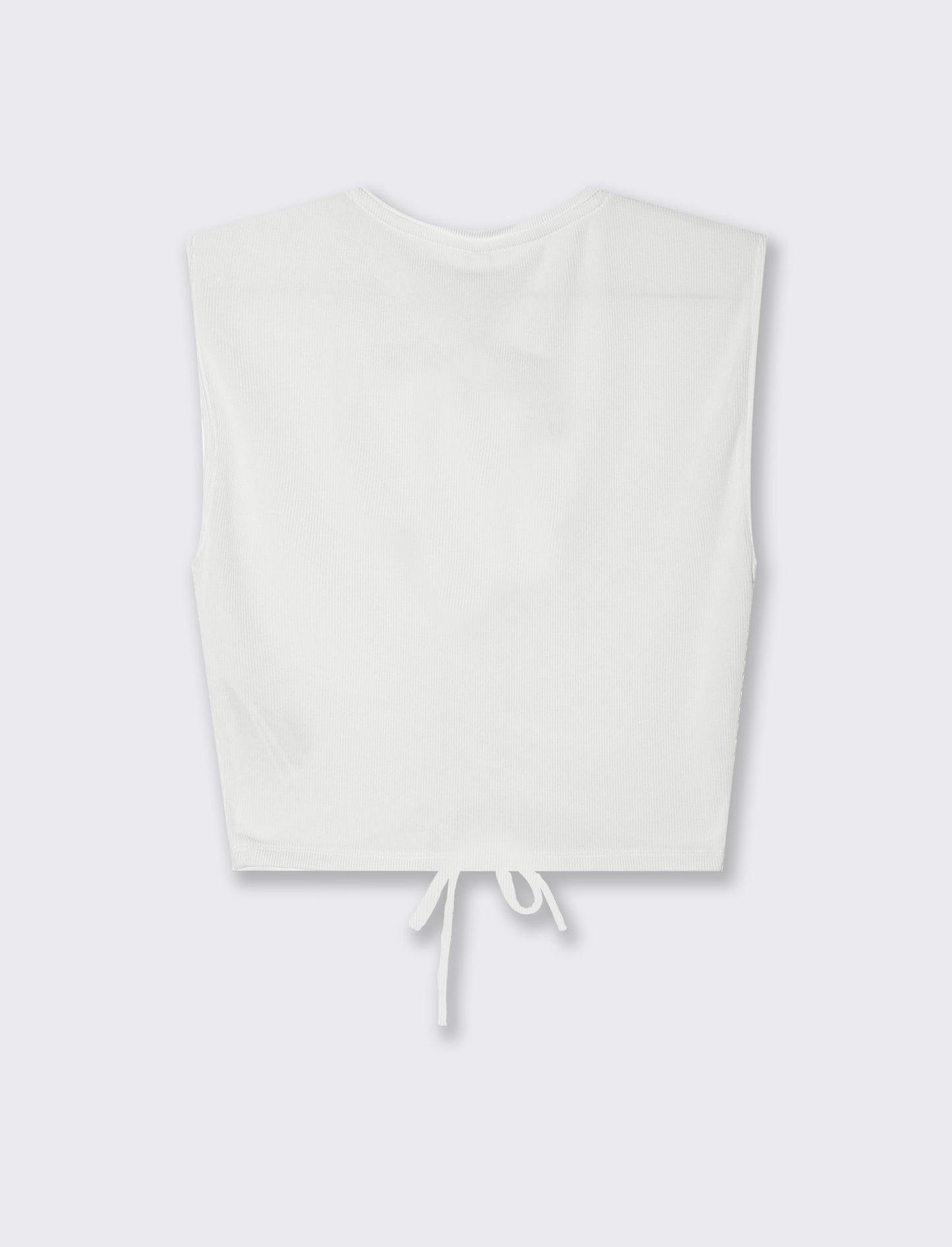 Top con coulisse da donna - Bianco