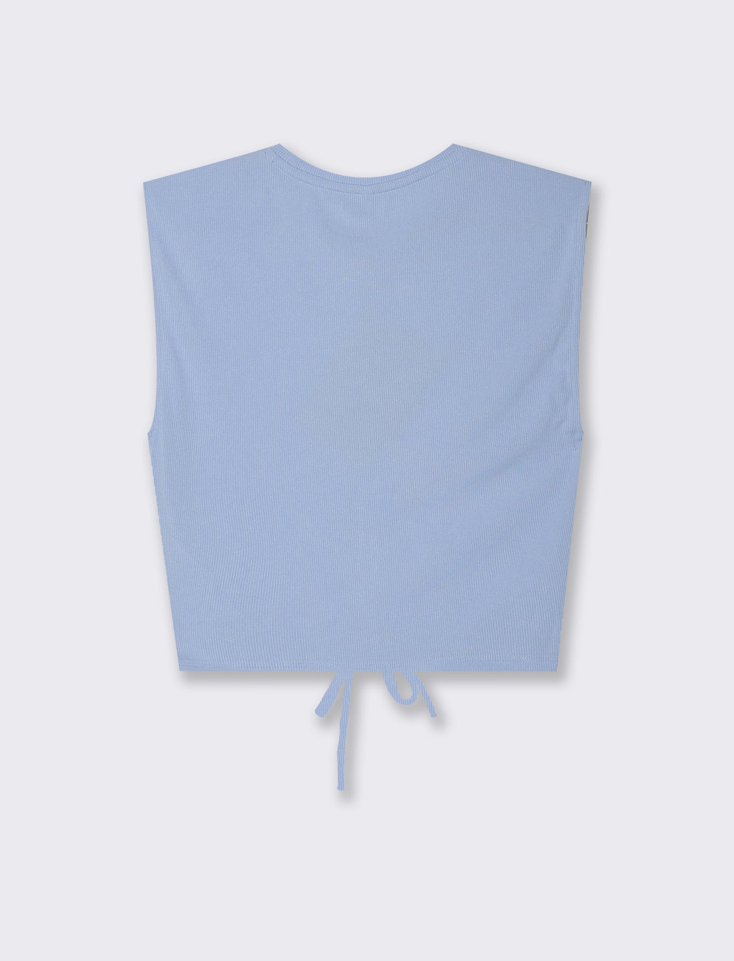 Top con coulisse da donna - Blu chiaro