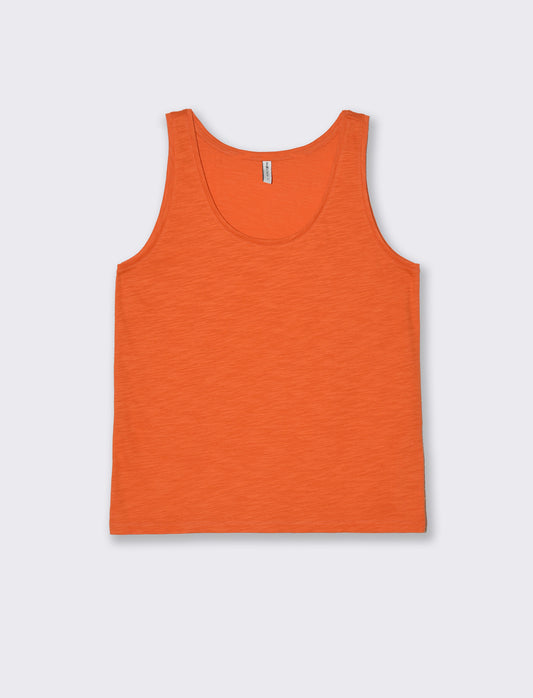 Woman's basic tank top for everyday wear - Orange