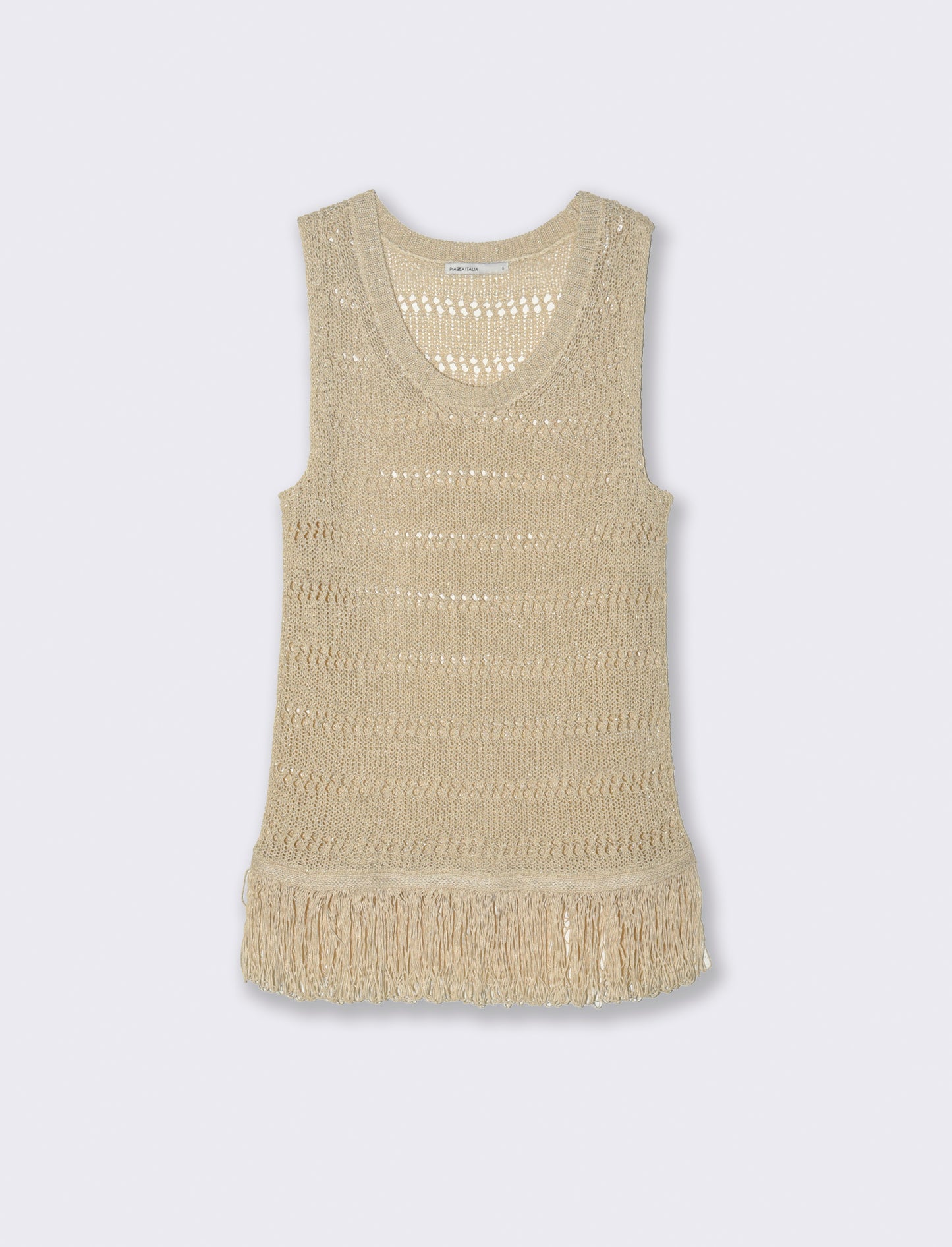 Top crochet con frange da donna - Oro