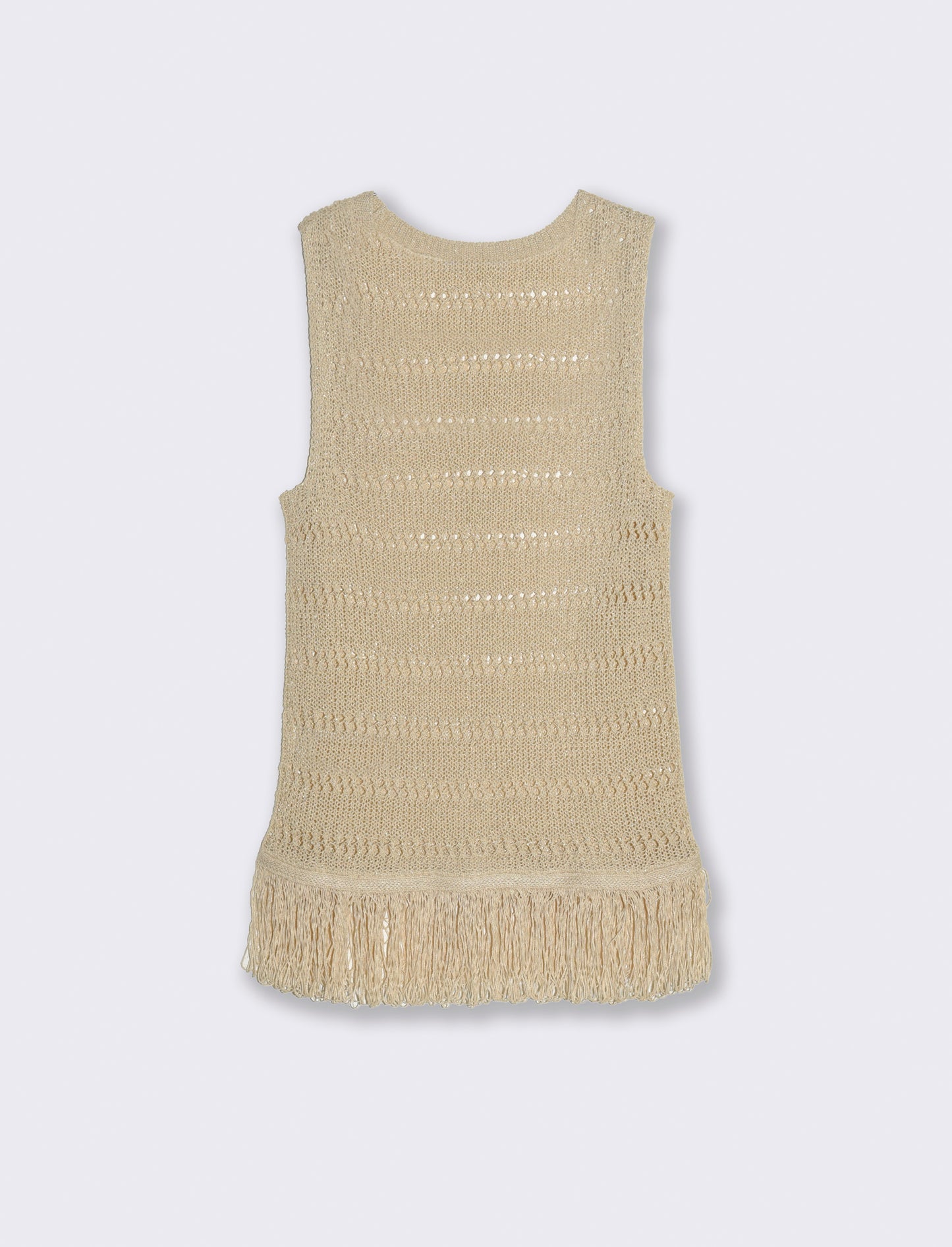 Top crochet con frange da donna - Oro