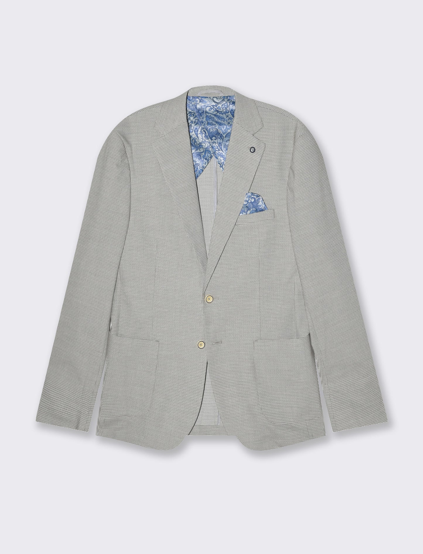 Man's jacquard structured blazer - Grey
