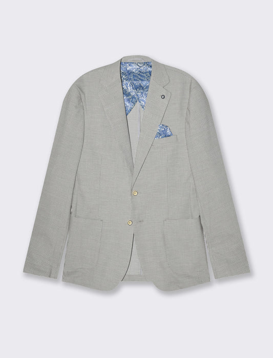Man's jacquard structured blazer - Grey