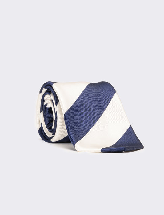 Cravatta uomo - Blu-panna