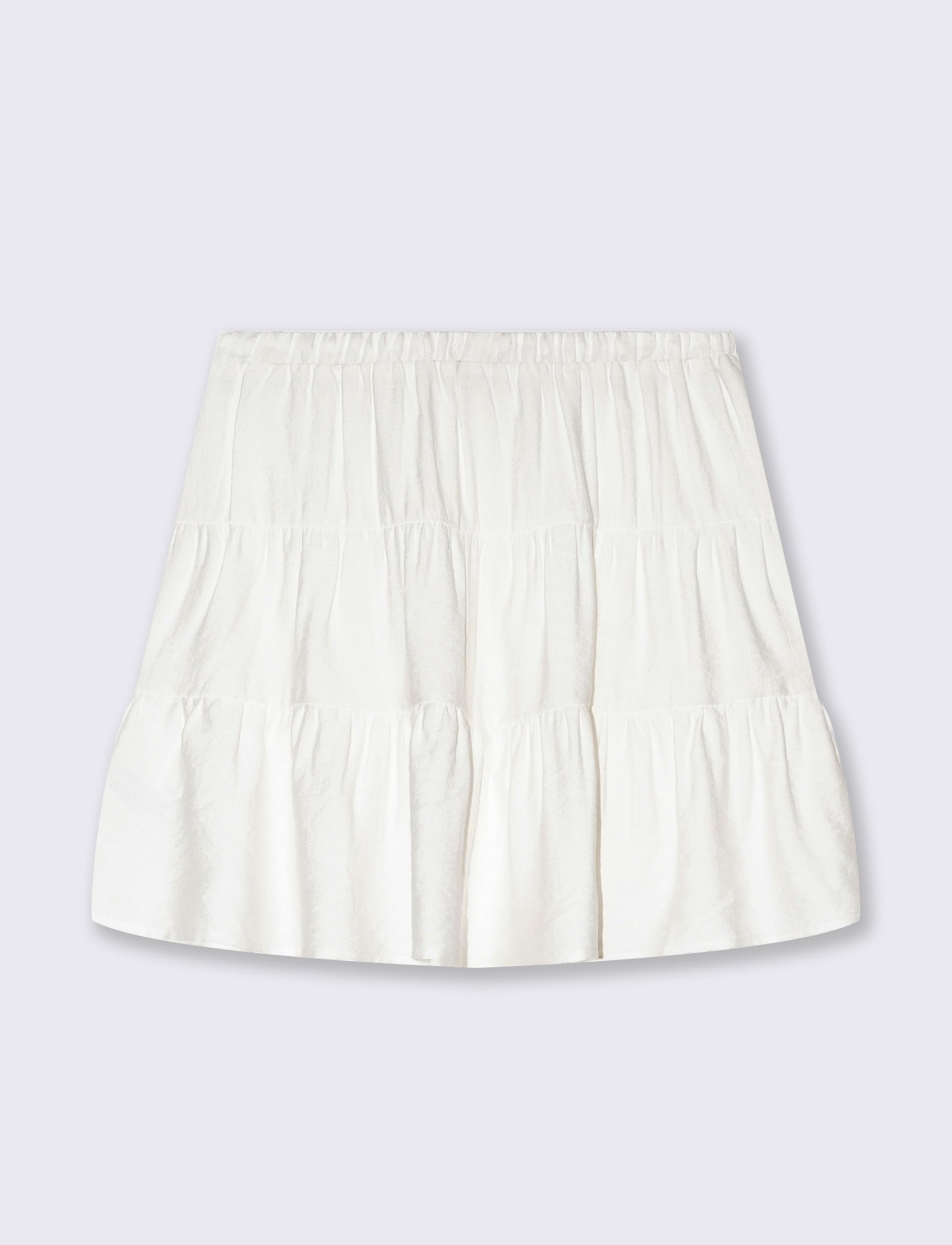 Gonna corta con balze da donna - Bianco