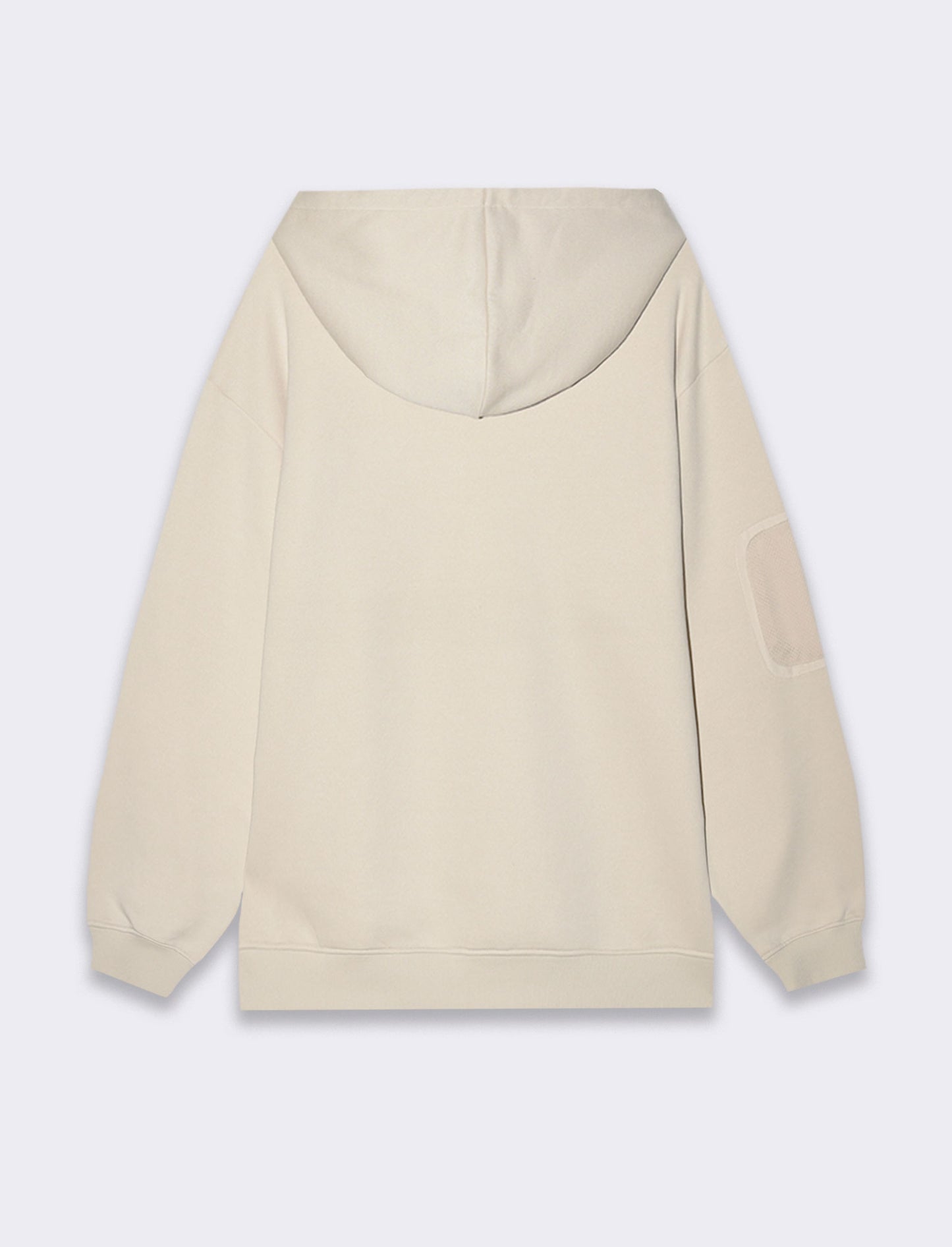 Felpa con stampe e cappuccio da uomo - Beige ecru