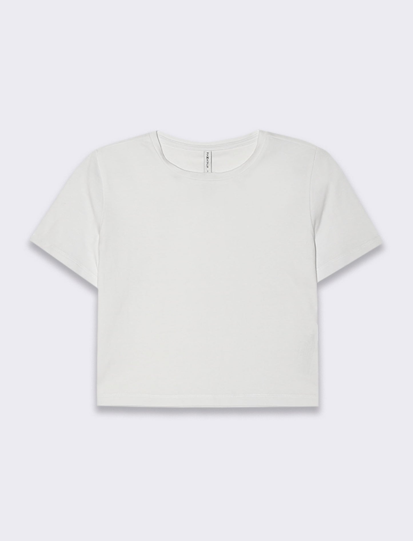T-shirt basica crop da donna - Bianco