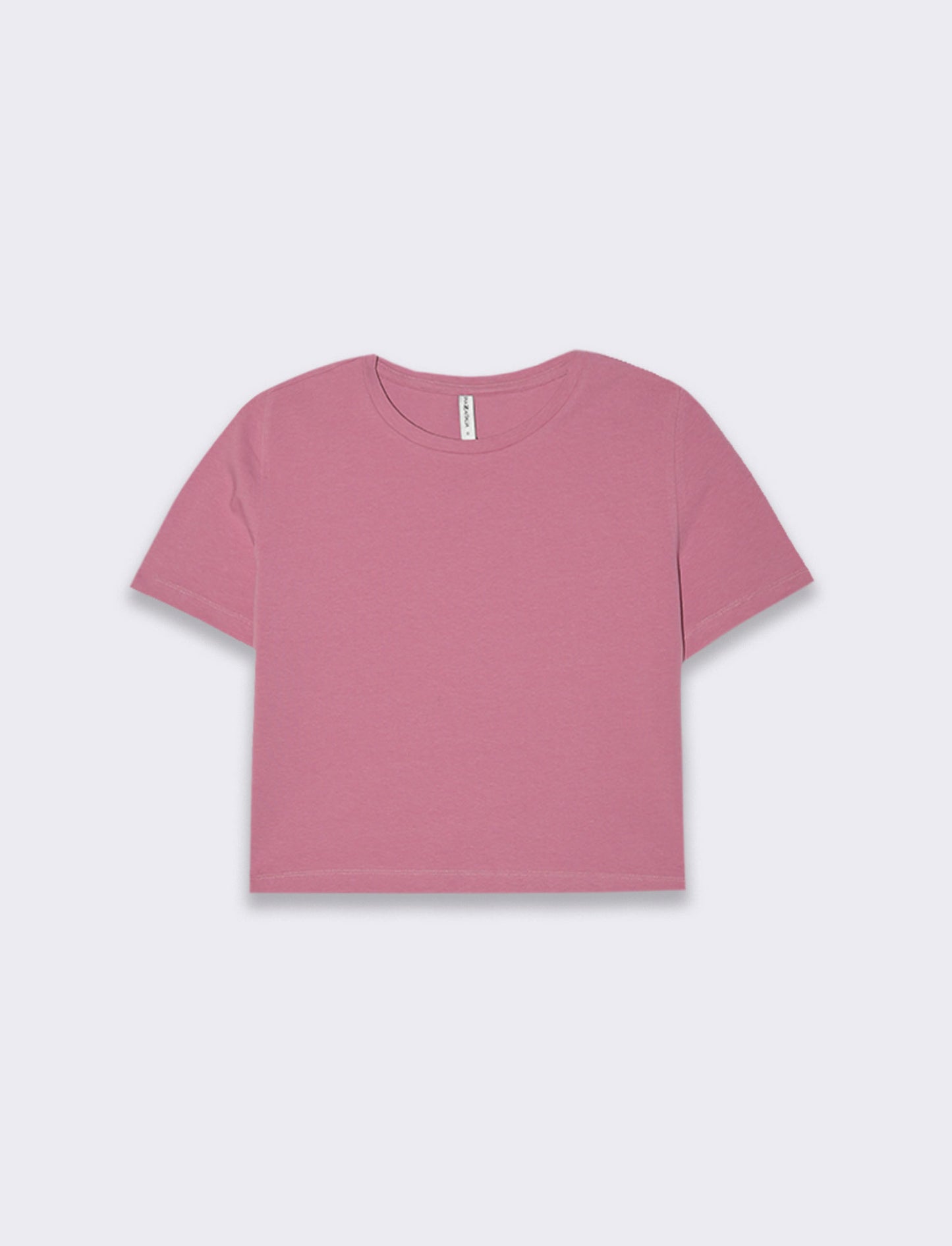 Woman's basic crop t-shirt for everyday wear - Pink