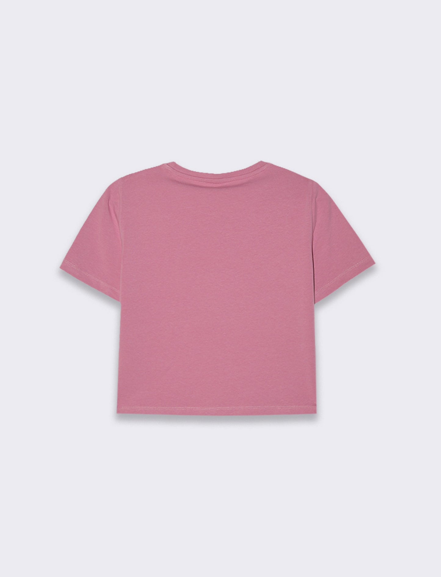 Woman's basic crop t-shirt for everyday wear - Pink