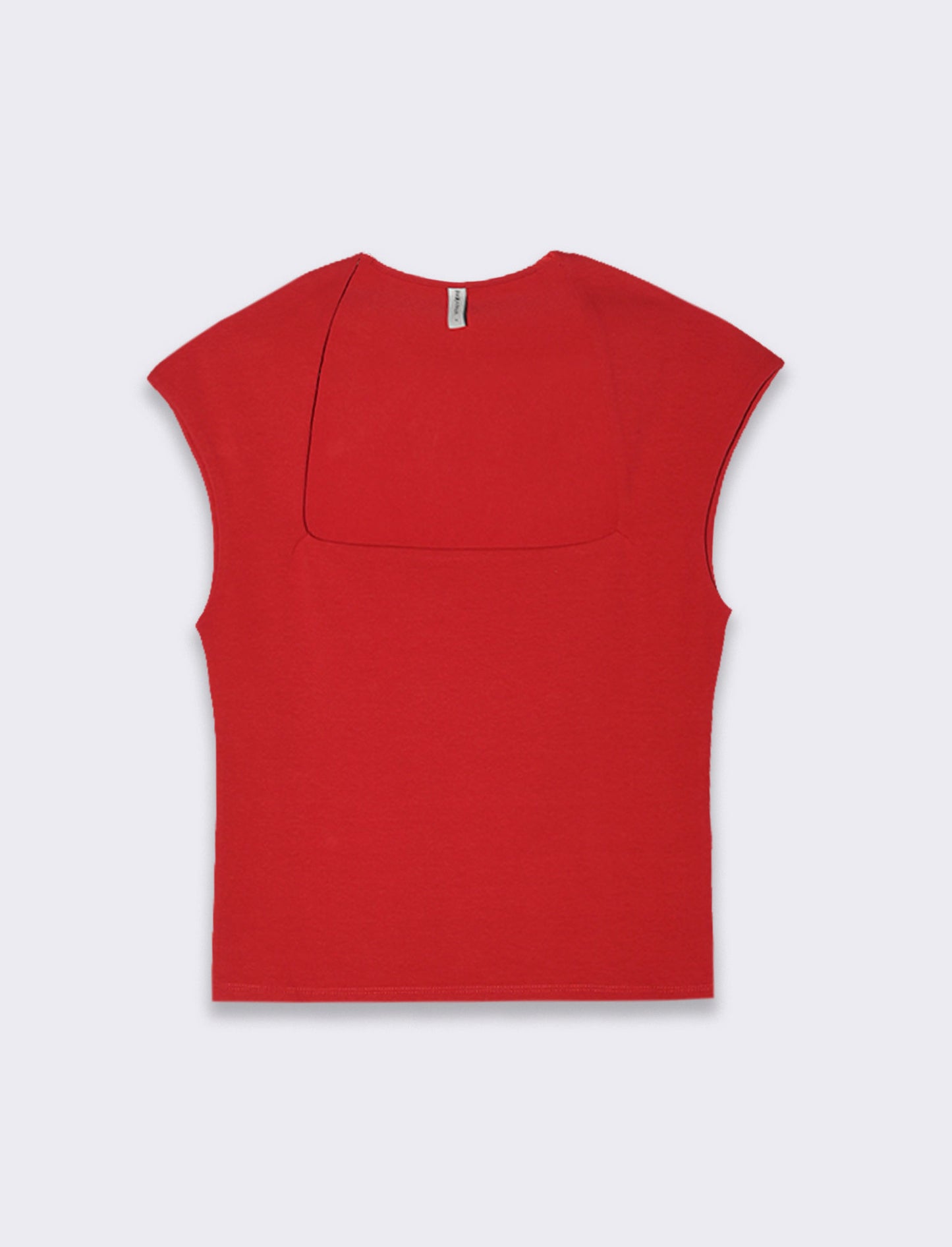 T-shirt scollo quadrato da donna - Rosso scarlatto