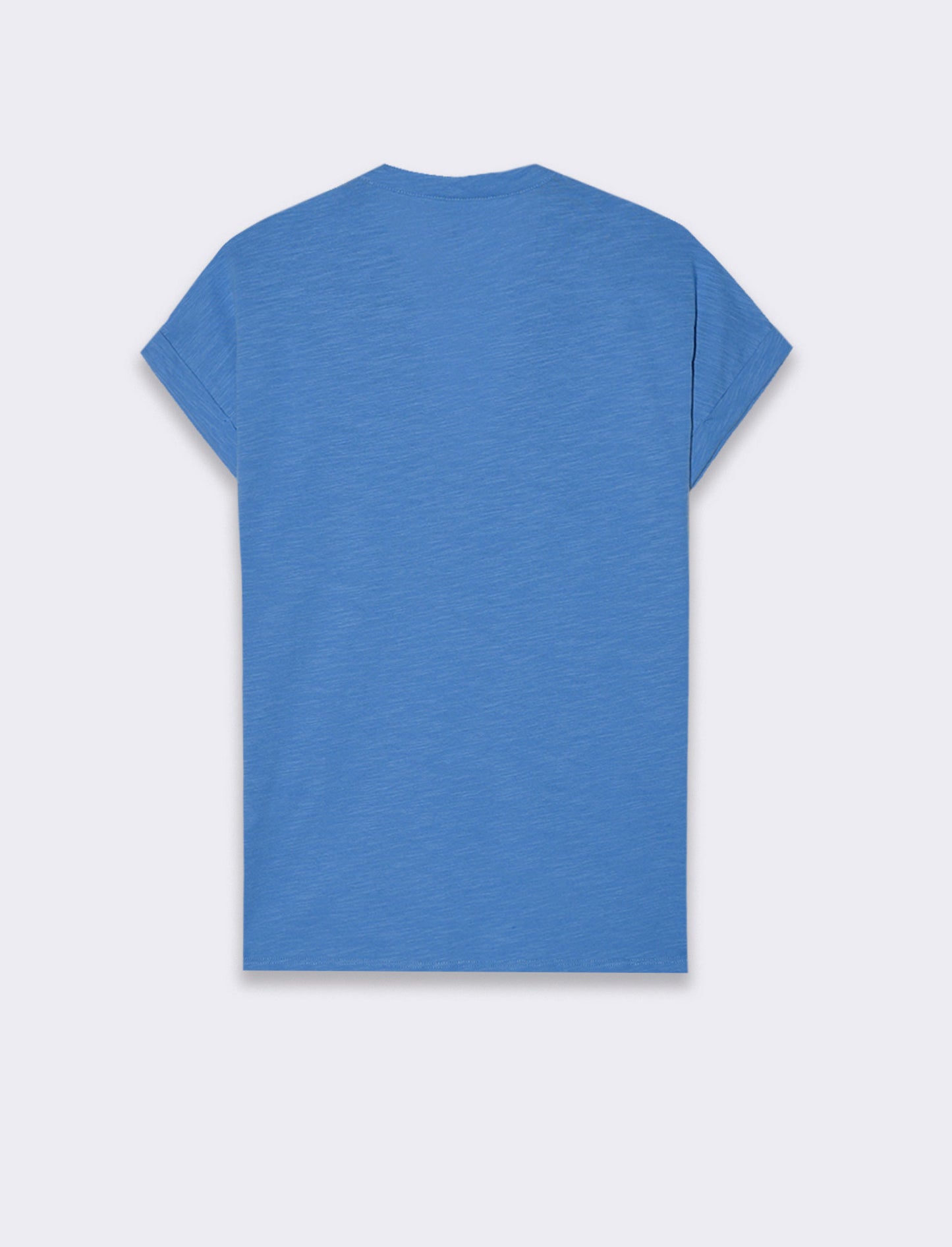 Woman's lace insert t-shirt for stylish comfort - Blue