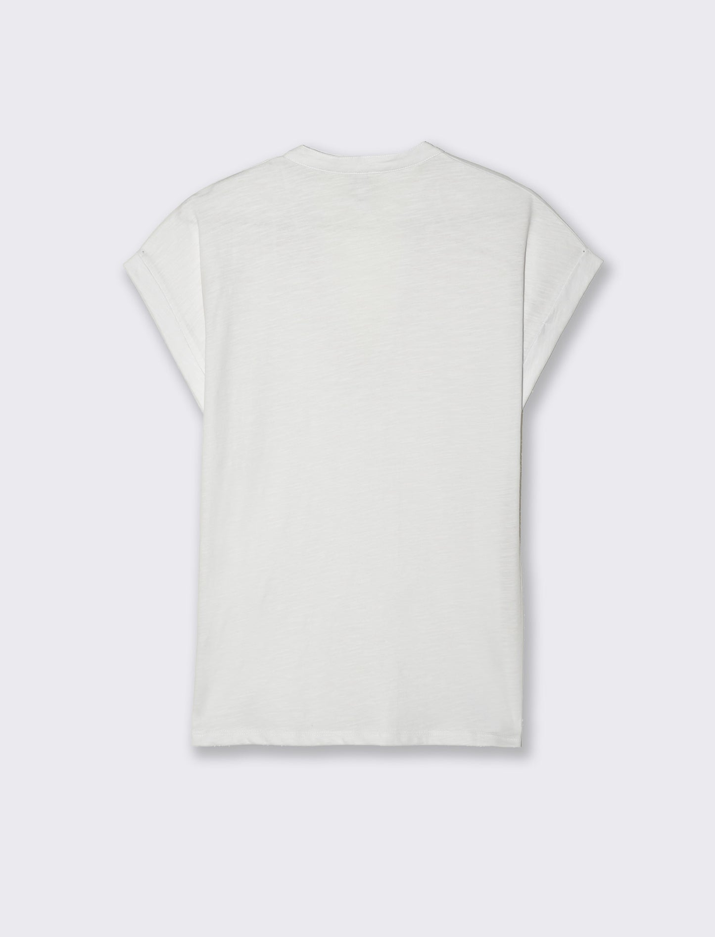 Woman's lace insert t-shirt for stylish comfort - White