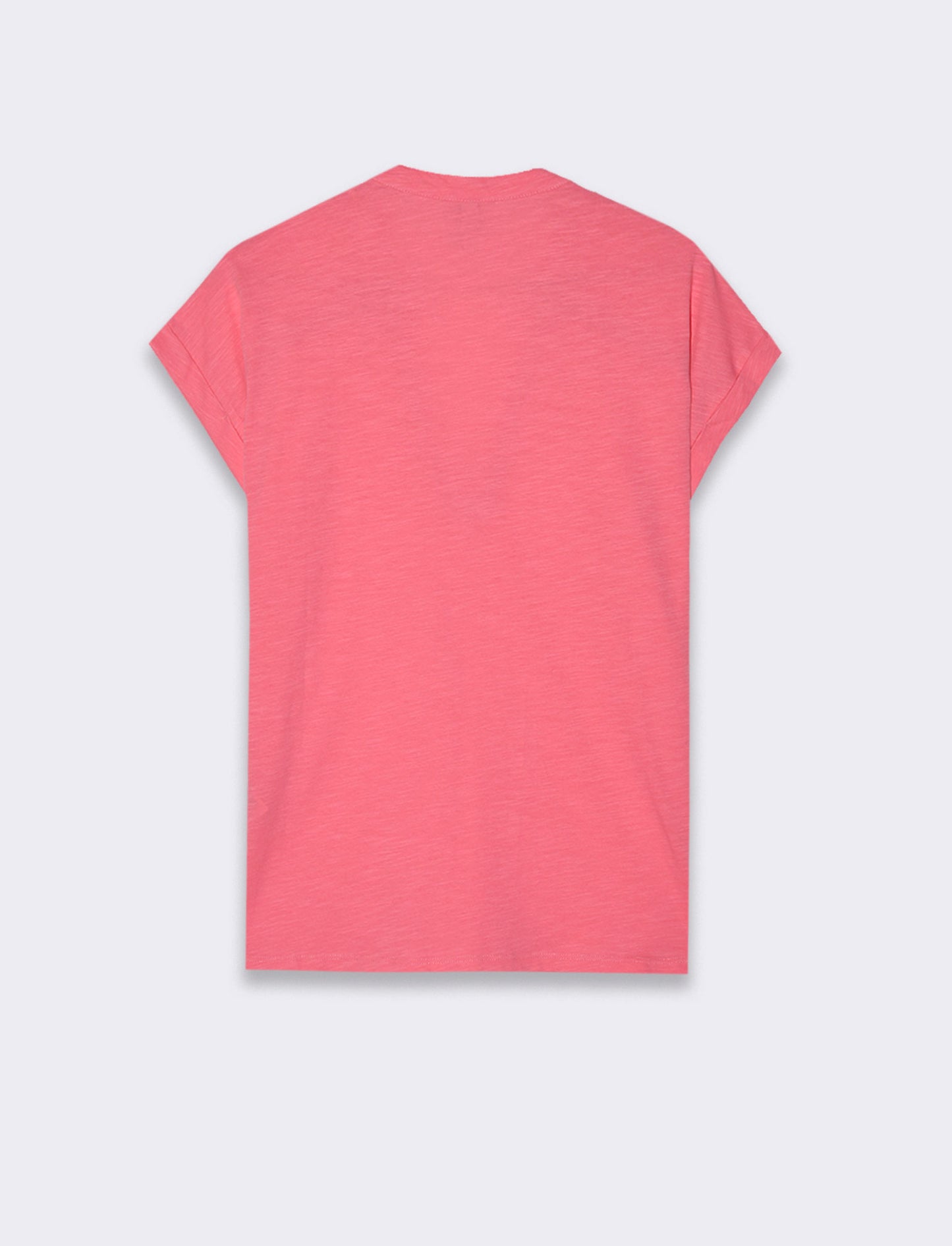 Woman's lace insert t-shirt for stylish comfort - Red