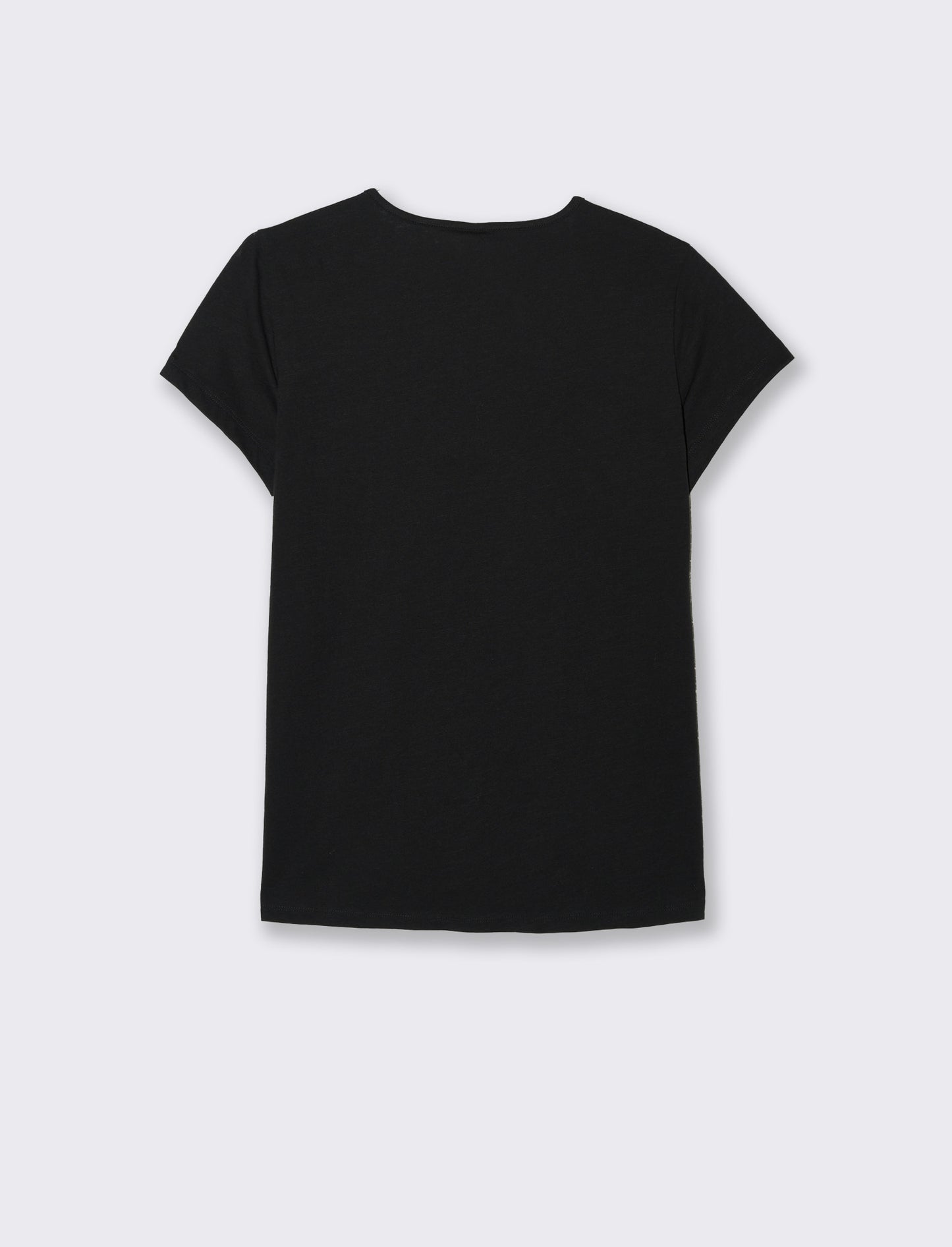 Woman's ring detail t-shirt - Black