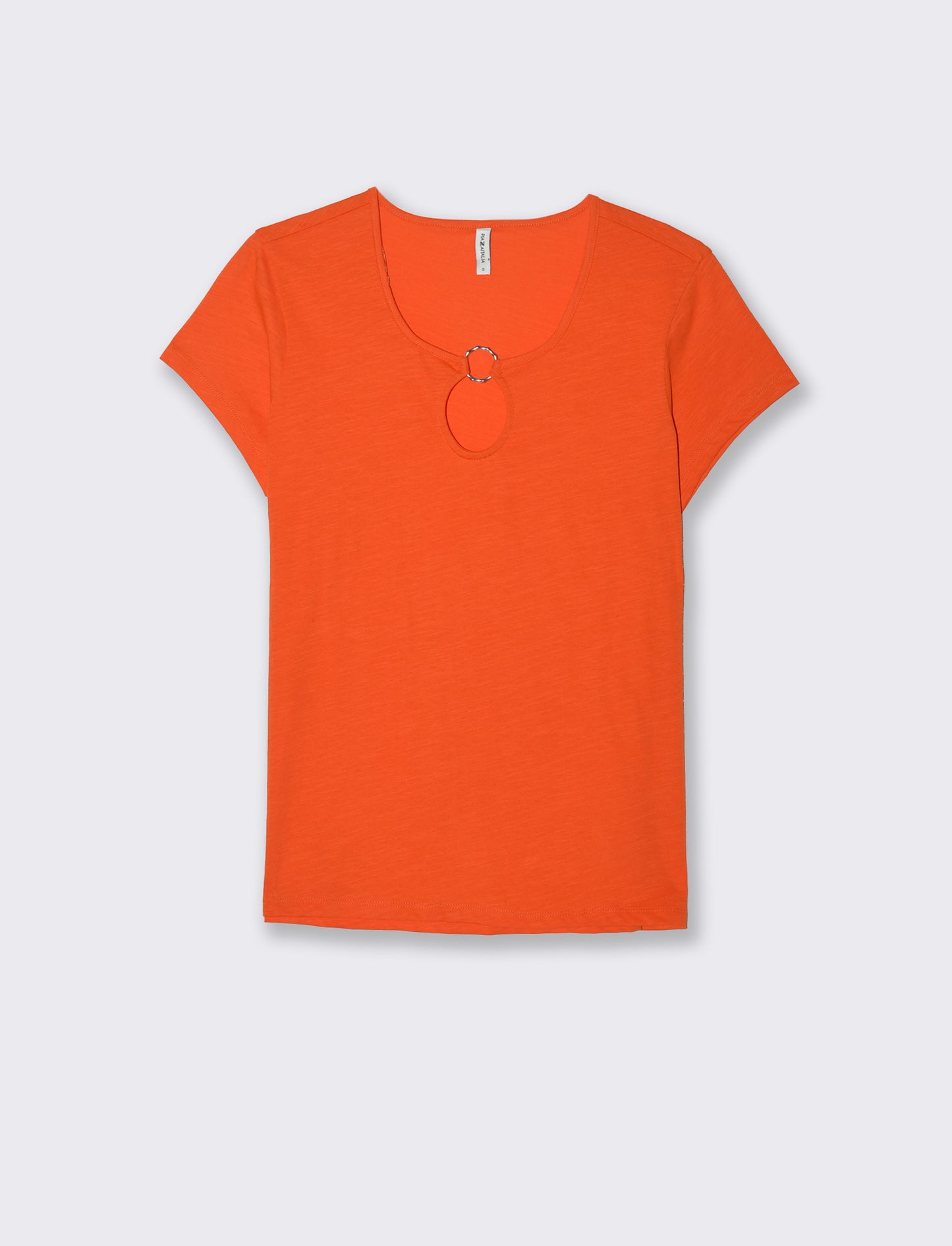 T-shirt con anello da donna - Arancio
