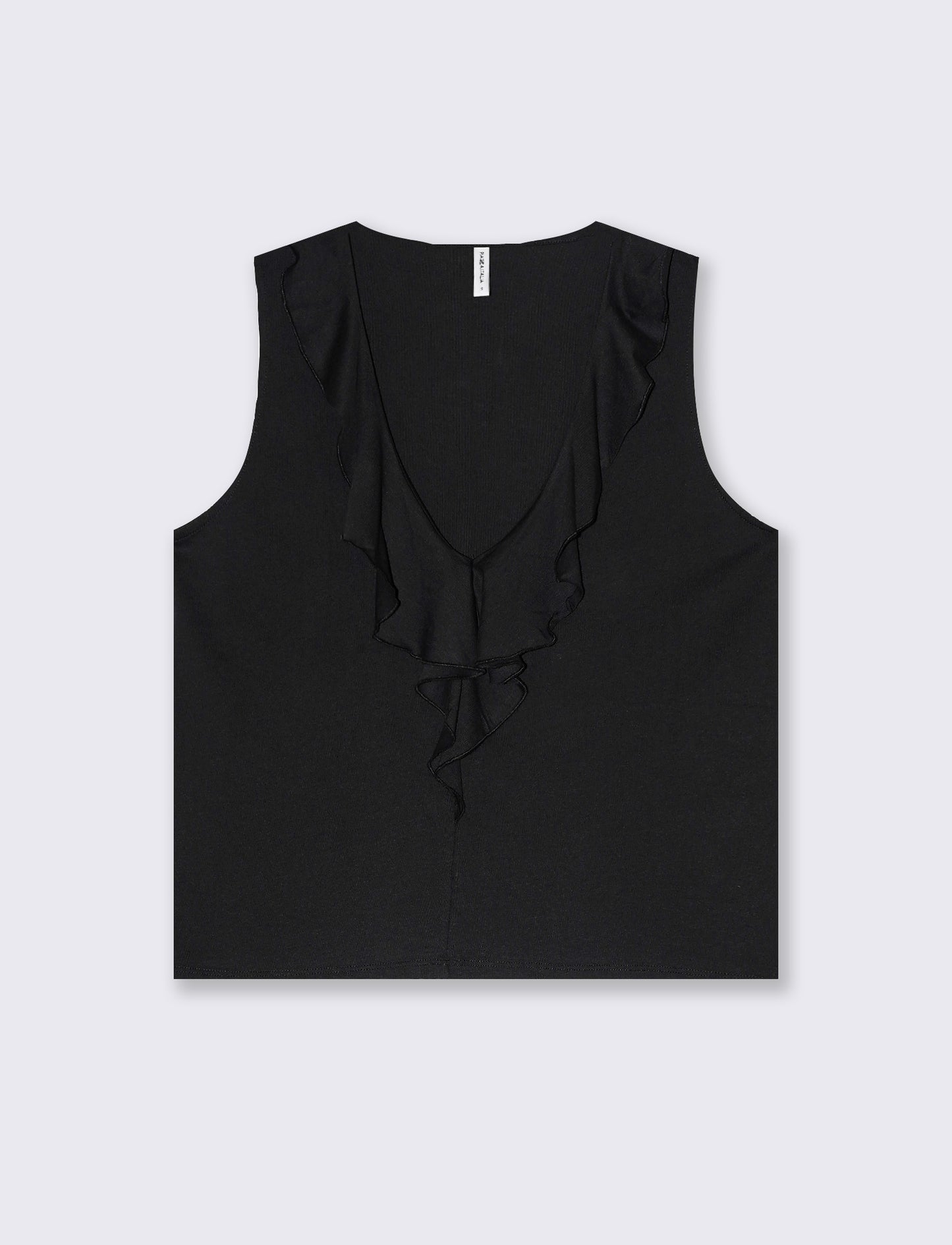 T-shirt con rouches da donna - Nero