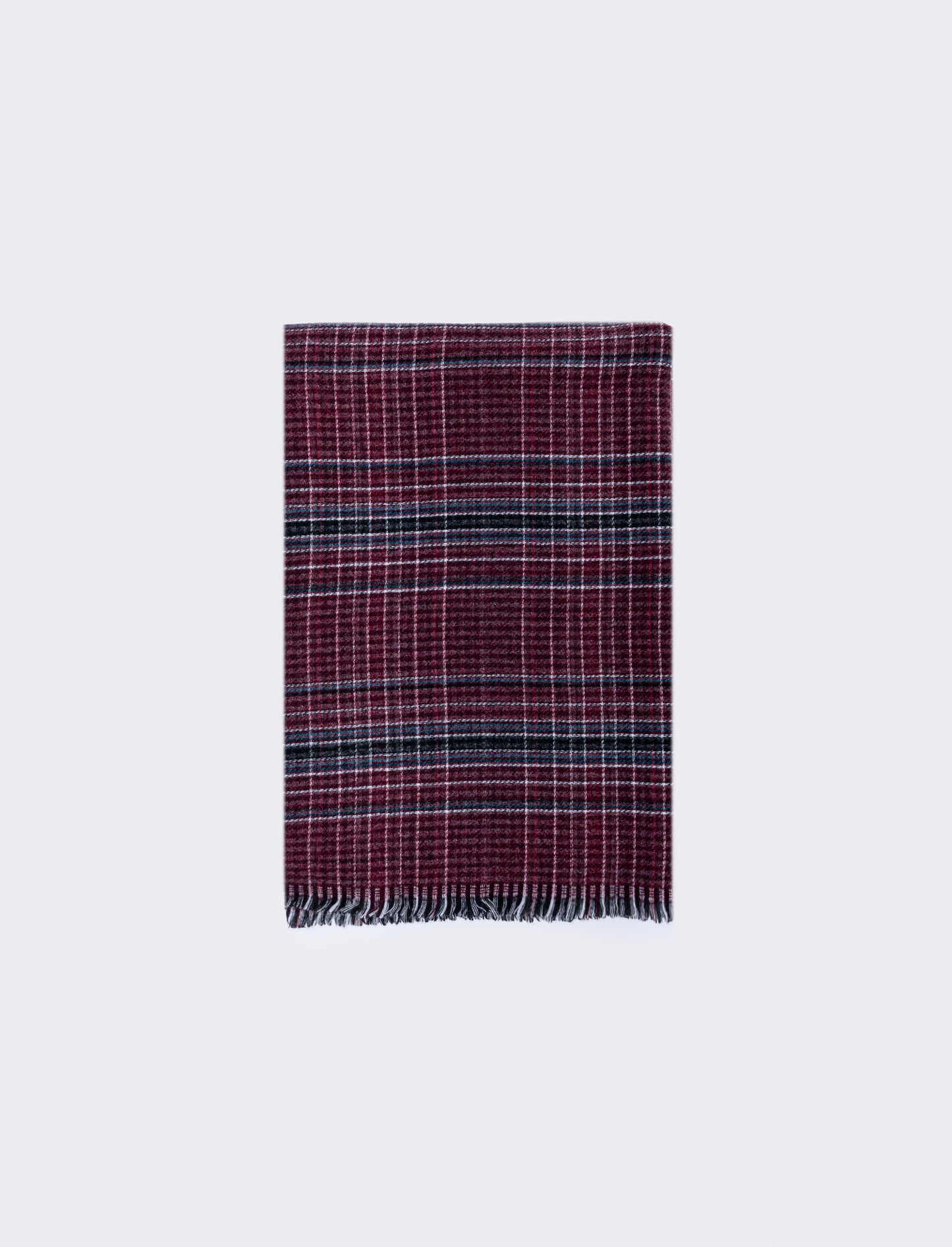 Foulard double face righe e quadretti uomo - Rosso