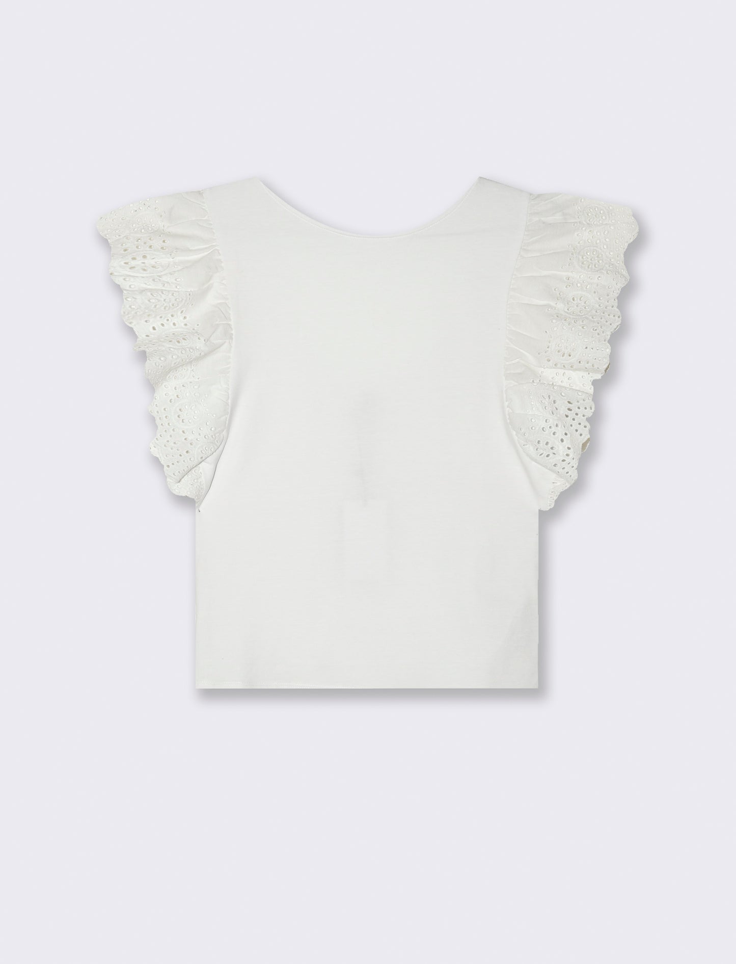 T-shirt con rouches da donna - Bianco