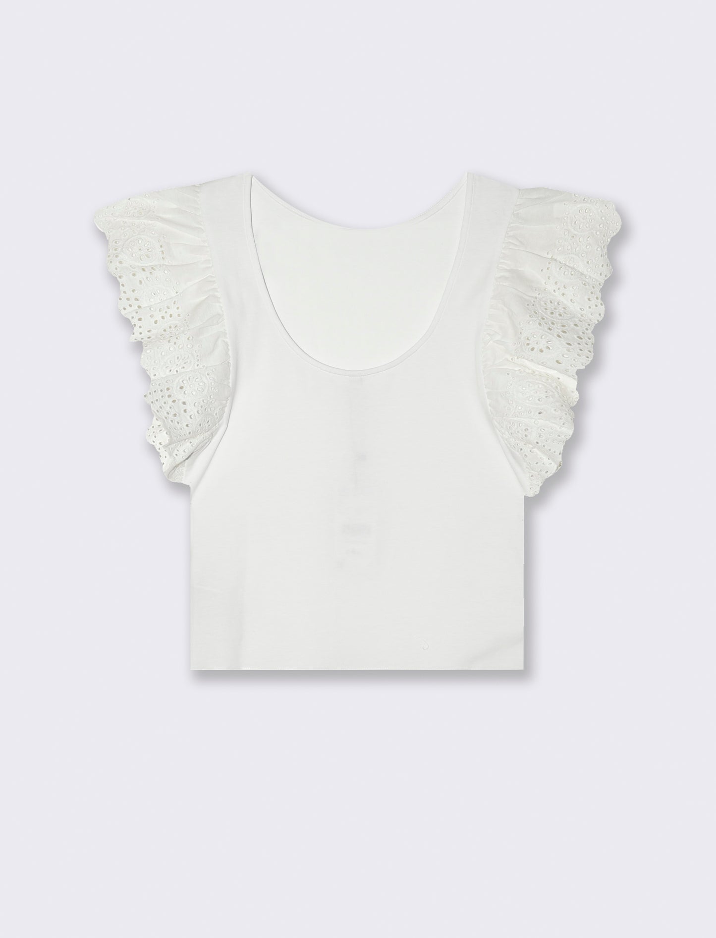 T-shirt con rouches da donna - Bianco