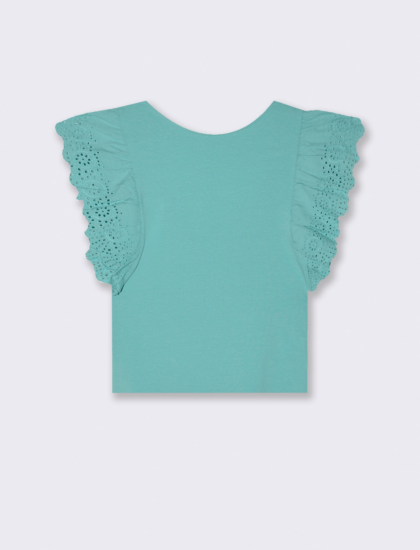 T-shirt con rouches da donna - Turchese