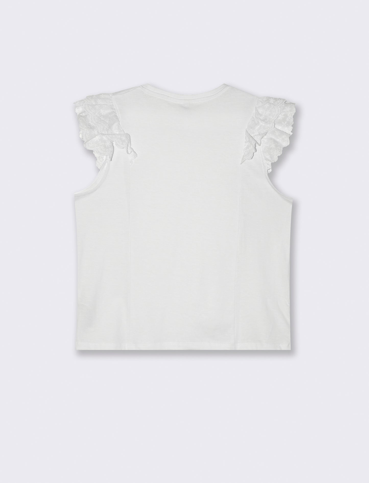 T-shirt con rouches da donna - Bianco