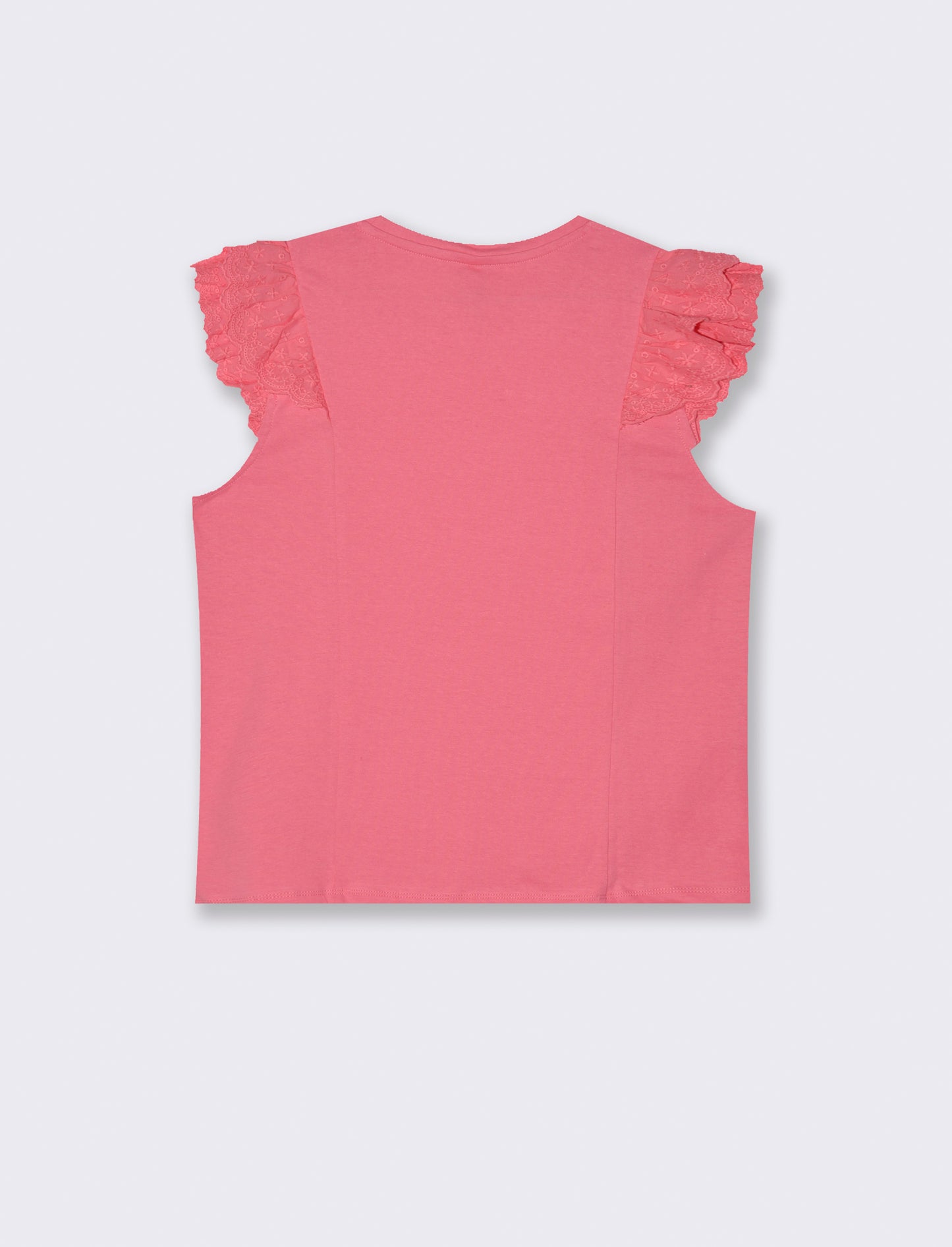 T-shirt con rouches da donna - Geranio