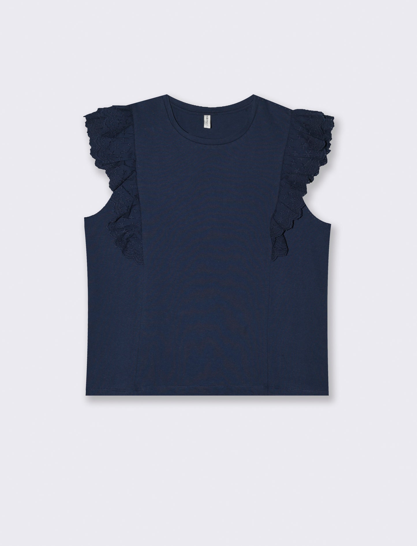 T-shirt con rouches da donna - Blu