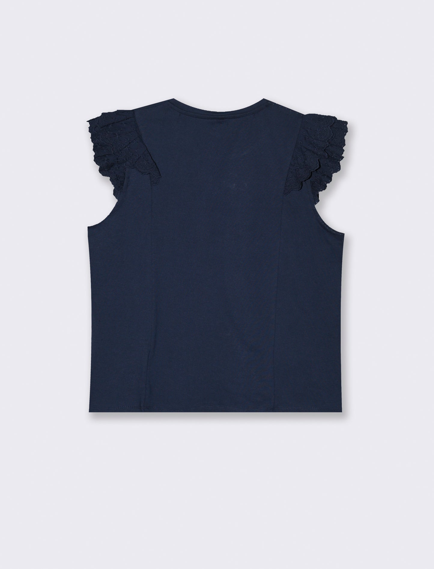 T-shirt con rouches da donna - Blu