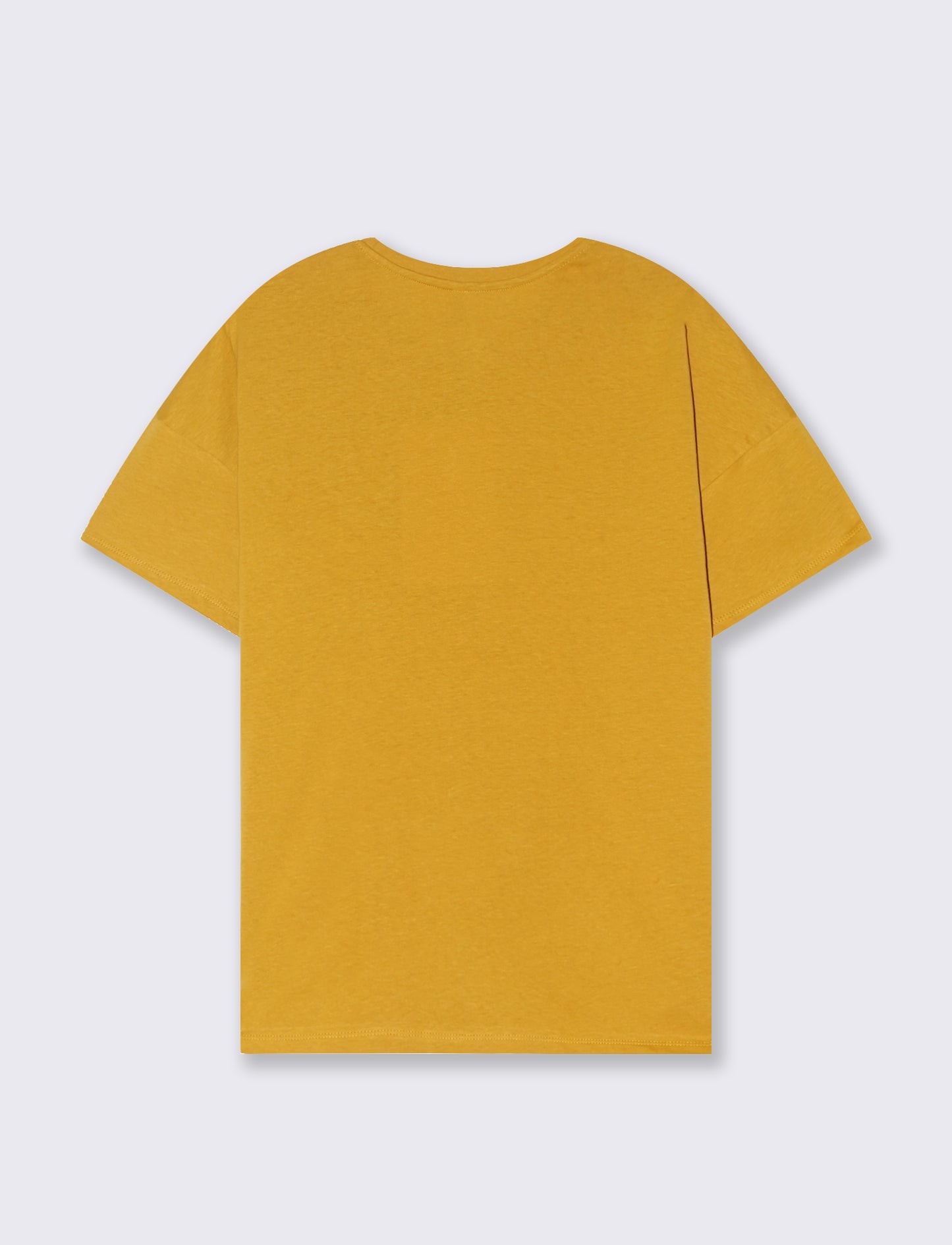 T-shirt con applicazione da donna - Senape