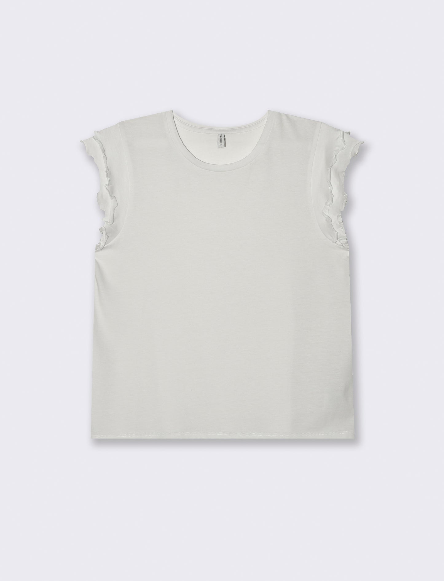 T-shirt con rouches da donna - Bianco