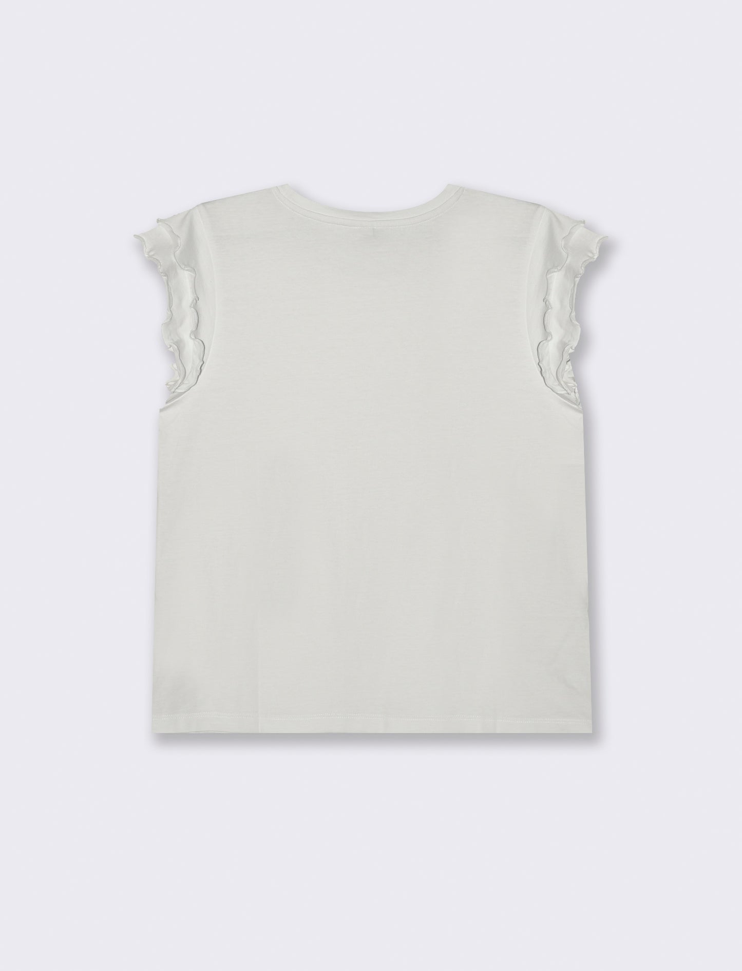 T-shirt con rouches da donna - Bianco