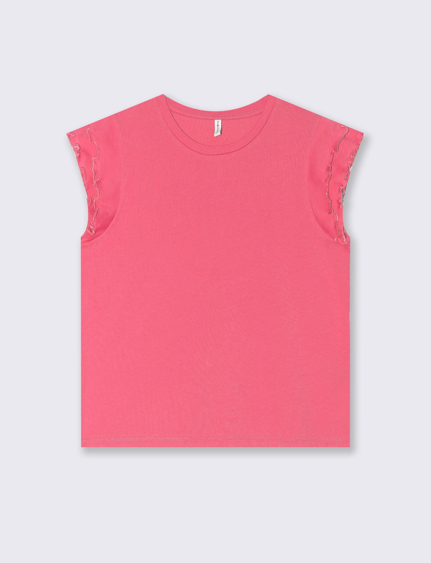 T-shirt con rouches da donna - Geranio