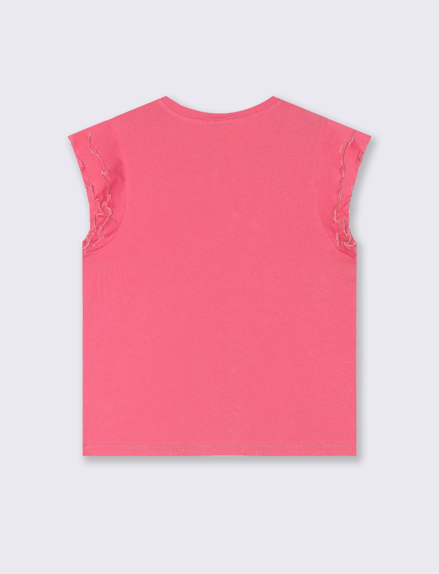 T-shirt con rouches da donna - Geranio