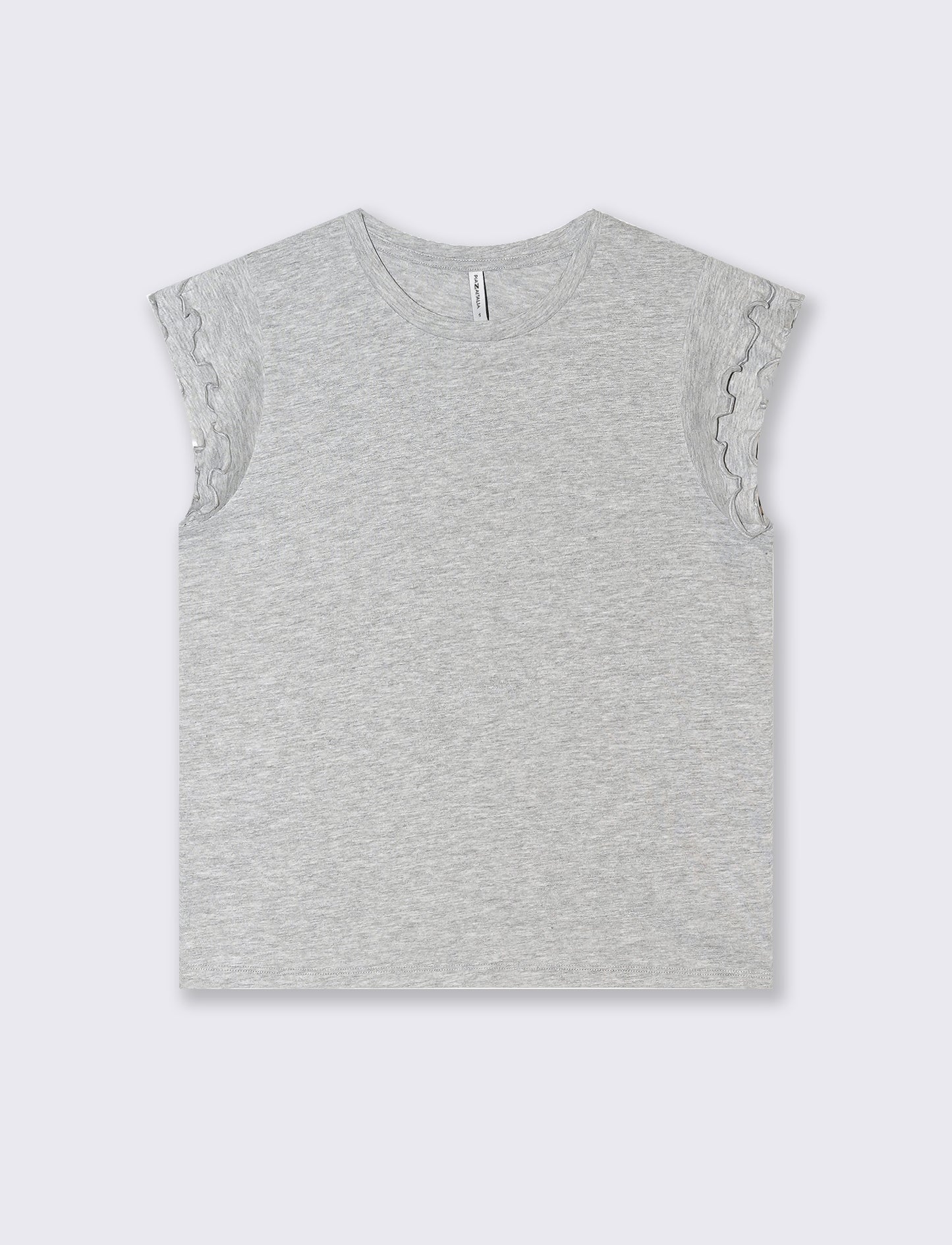 T-shirt con rouches da donna - Grigio melange