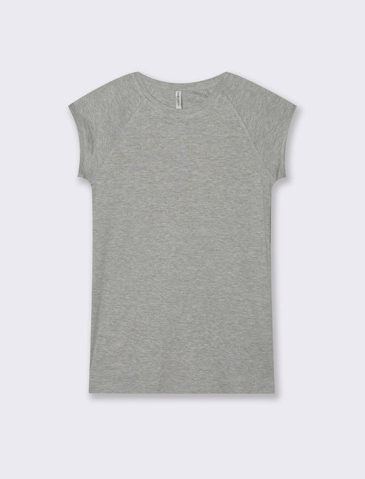 T-shirt basica da donna - Grigio mel.
