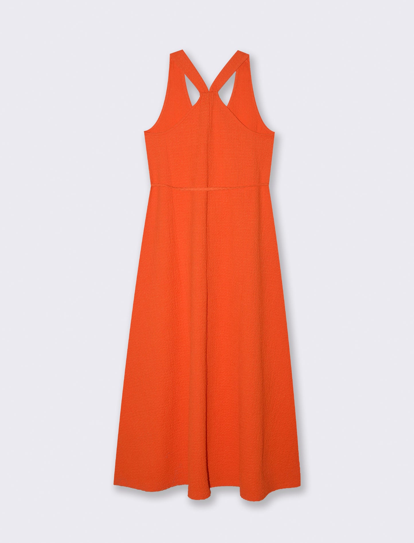 Vestito lungo con cintura da donna - Arancio
