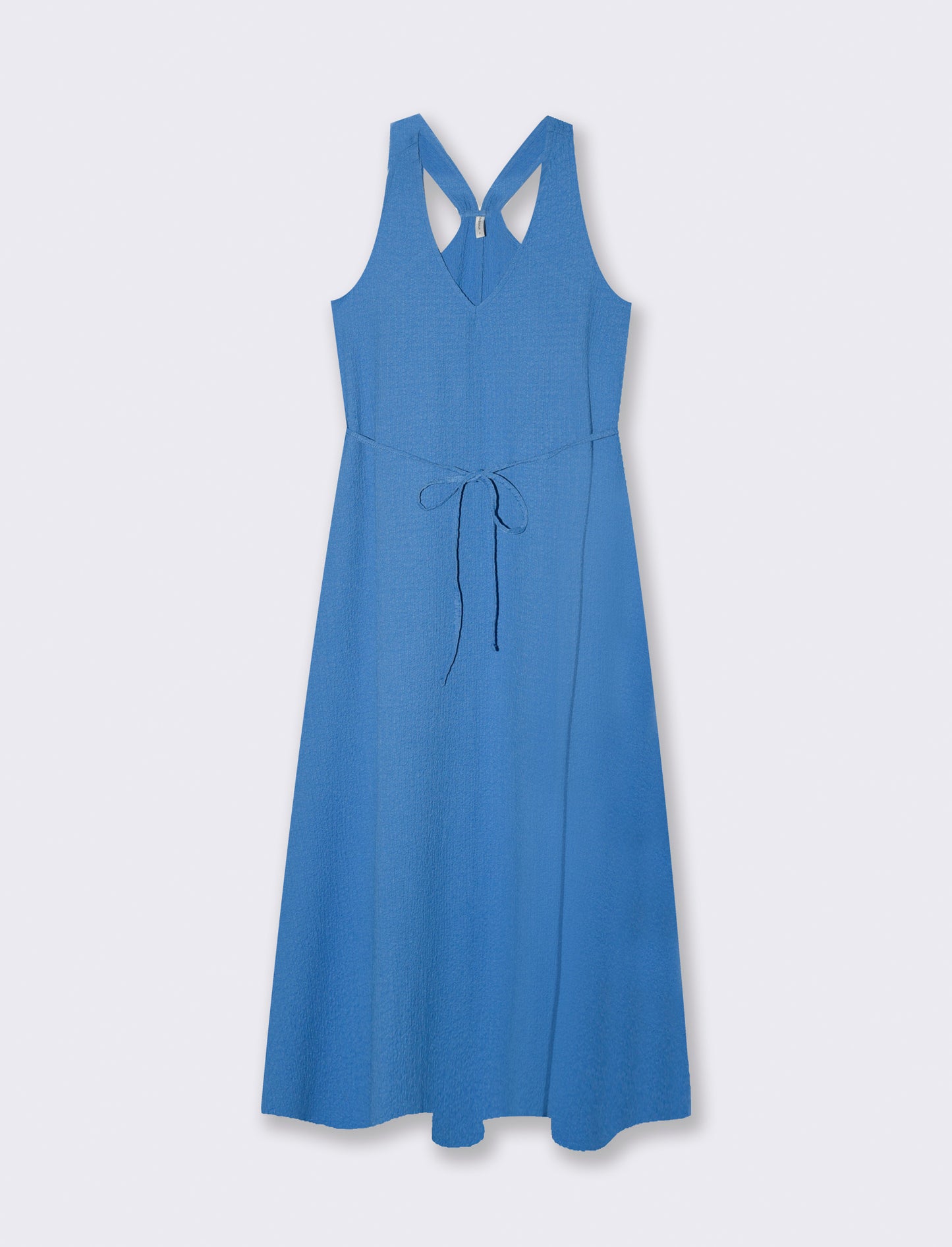 Vestito lungo con cintura da donna - Bluette