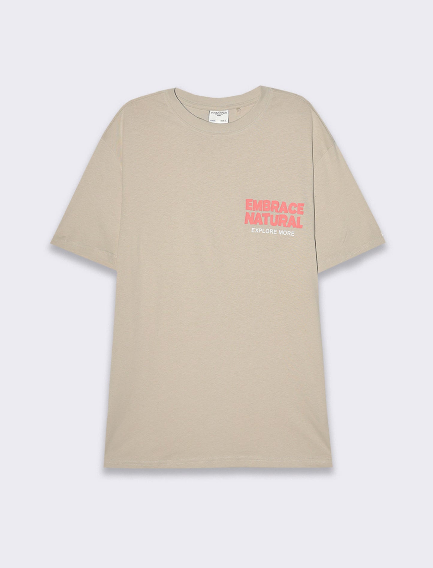 T-shirt loose fit in cotone con stampe da uomo - Grigio ghiaccio