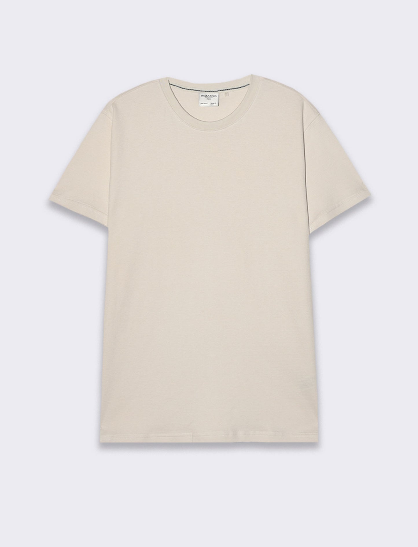 T-shirt in cotone struttura jacquard da uomo - Beige ecru