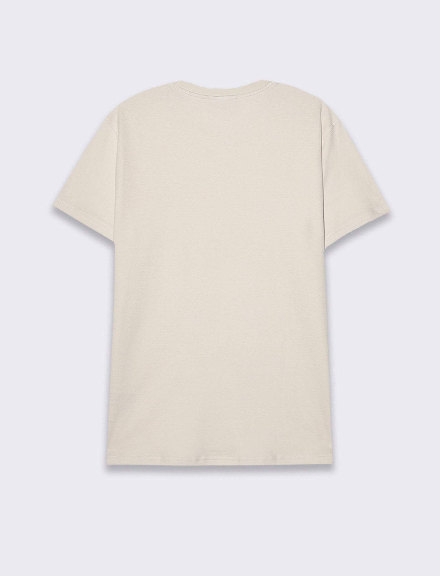 T-shirt in cotone struttura jacquard da uomo - Beige ecru