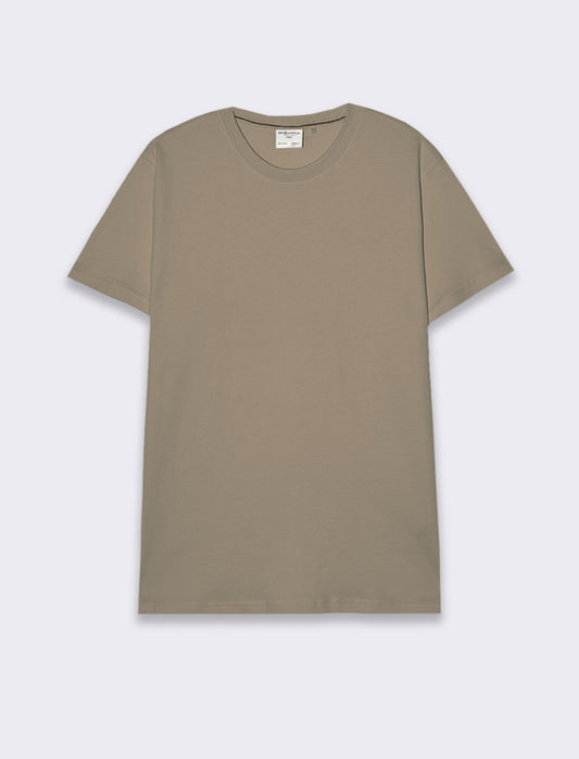 T-shirt in cotone struttura jacquard da uomo - Verde salvia