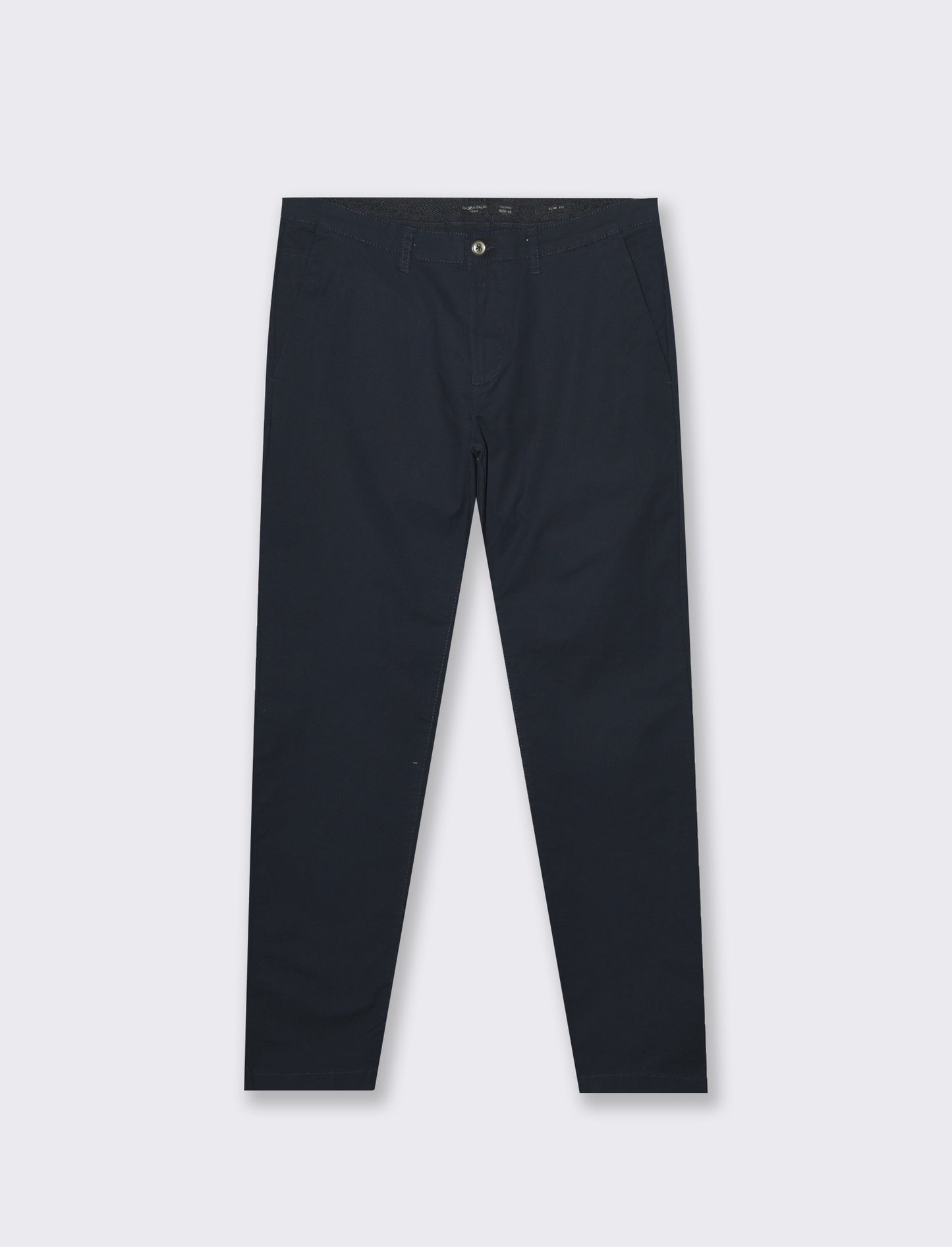Pantaloni chino slim fit tessuto operato da uomo - Blu