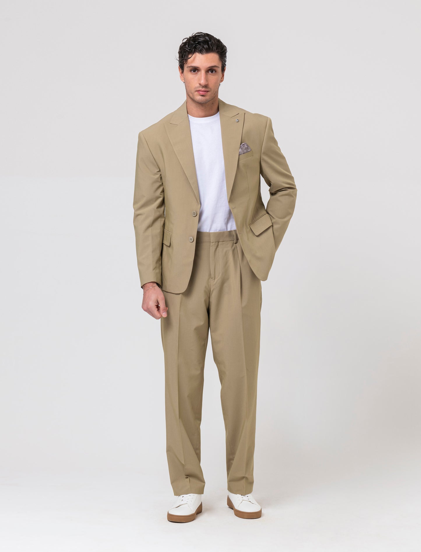 Pantaloni da completo relaxed fit da uomo - Verde