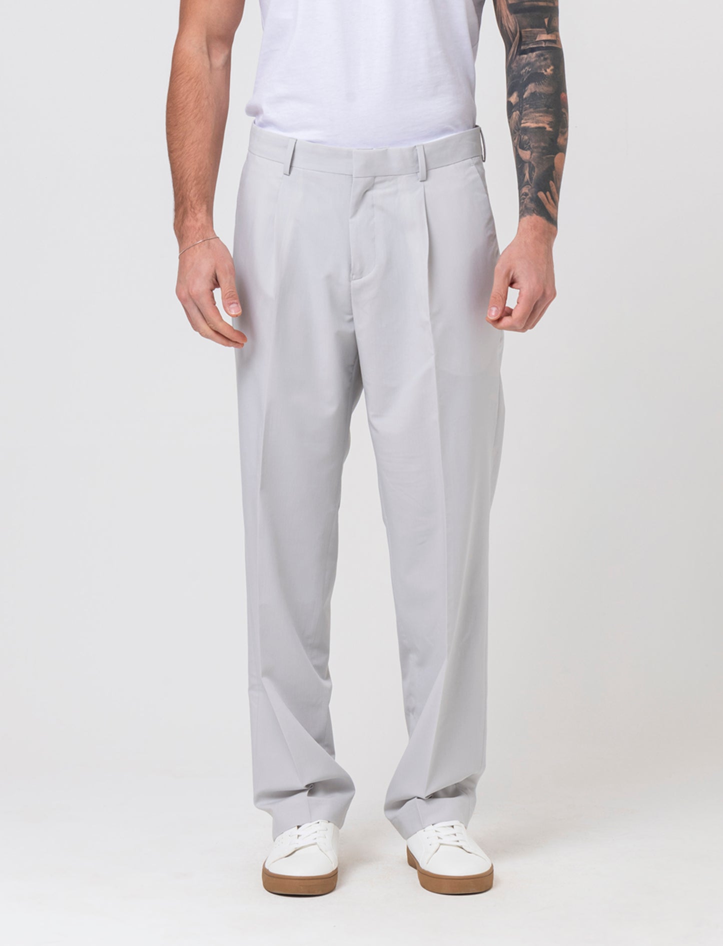 Pantaloni da completo relaxed fit da uomo - Grigio ghiaccio